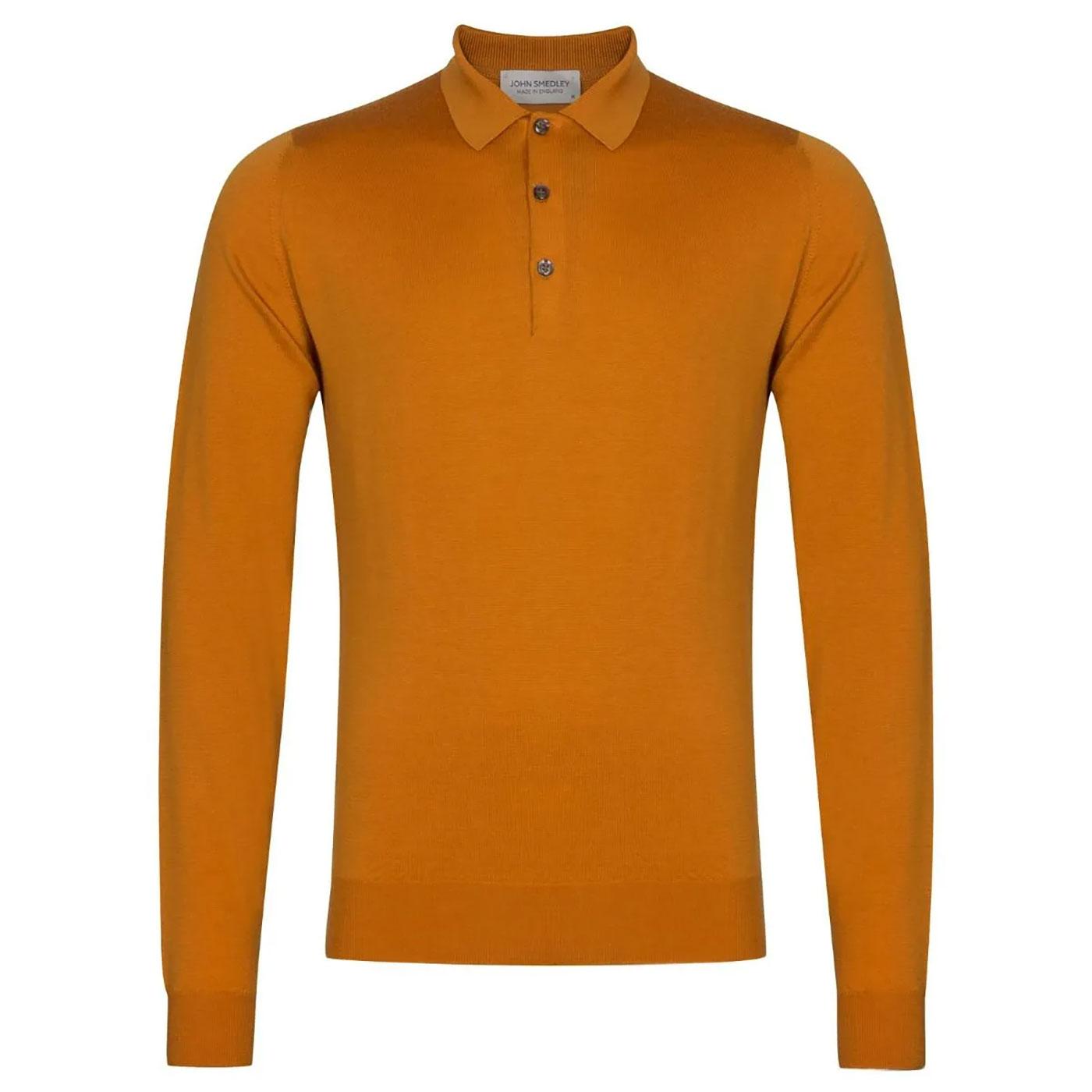 Belper JOHN SMEDLEY L/S Knitted Mod Polo Shirt S