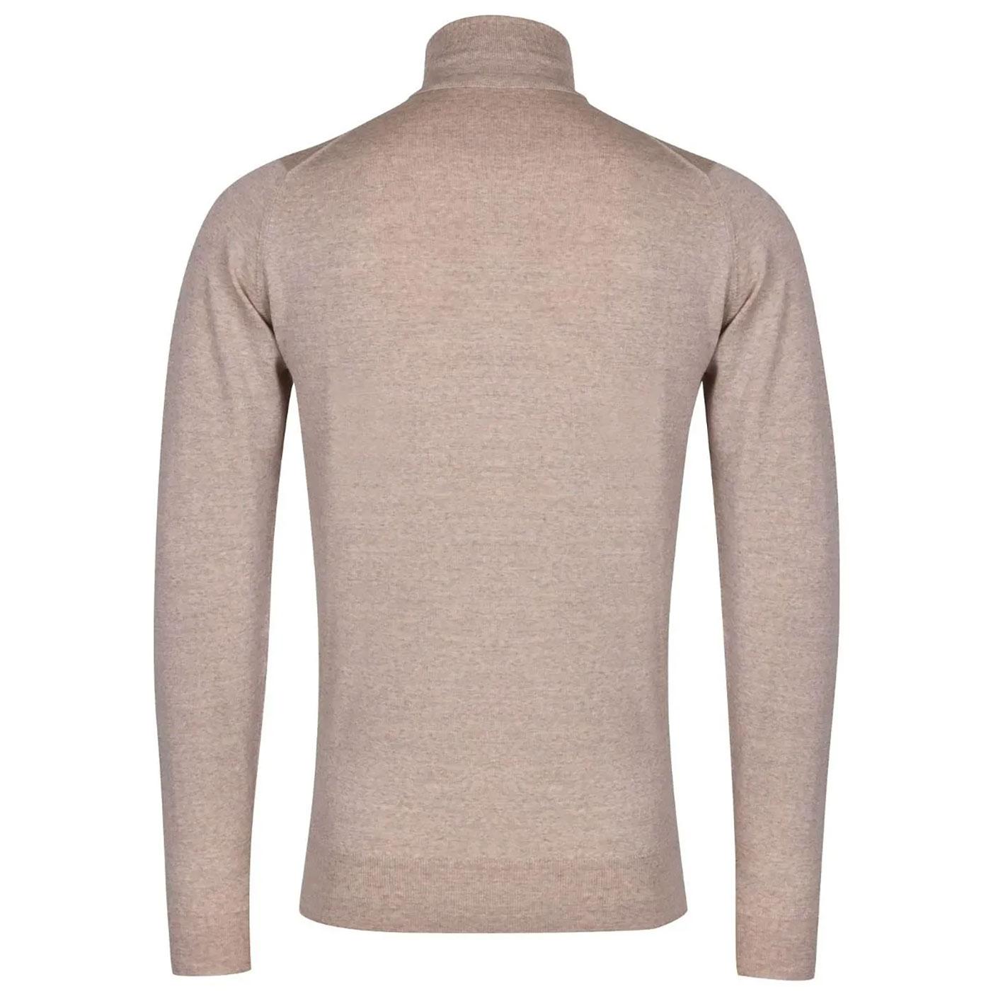 John Smedley Cherwell Roll Neck Jumper Soft Fawn