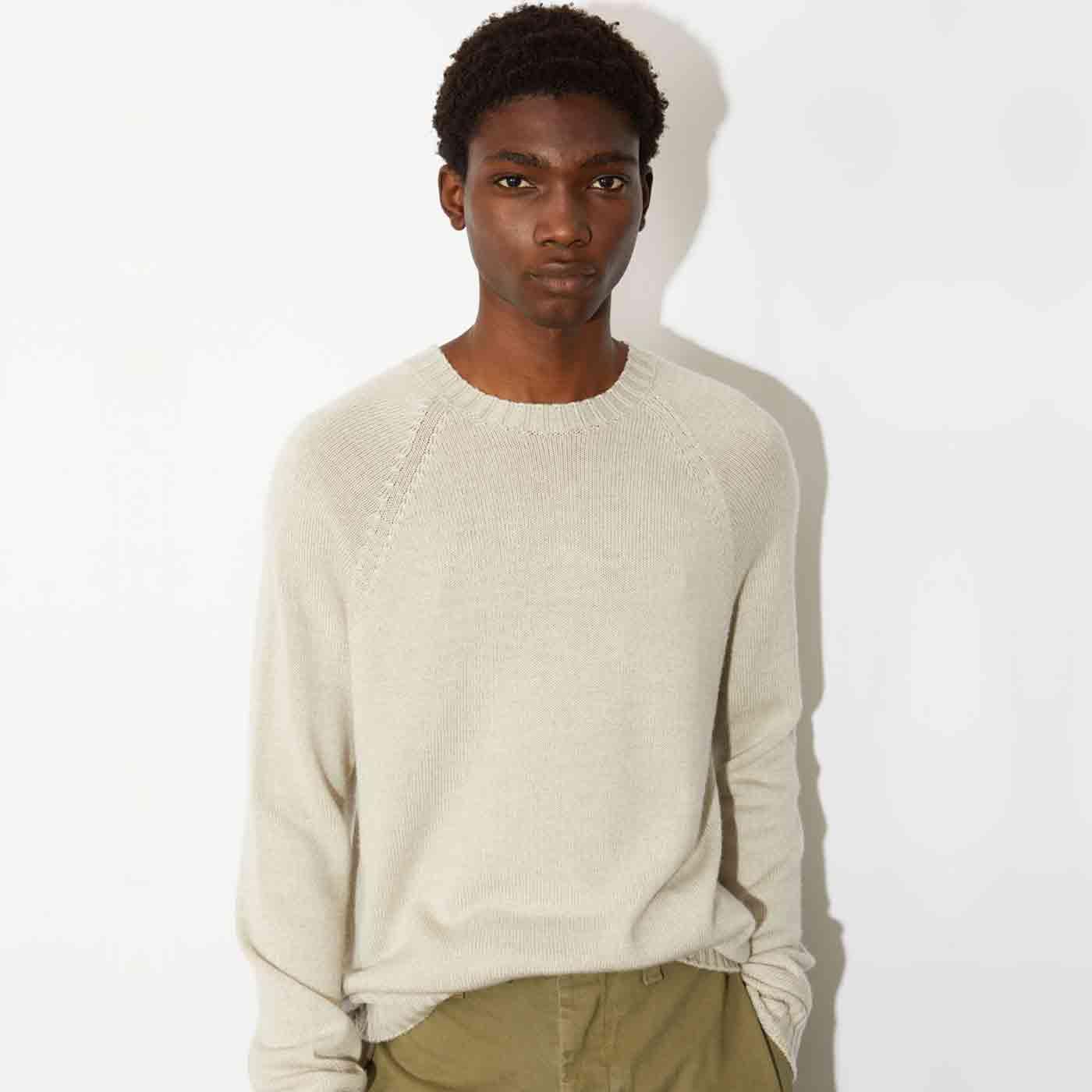 John Smedley Denver 7 Gauge Chunky knit pullover Grey Fleece