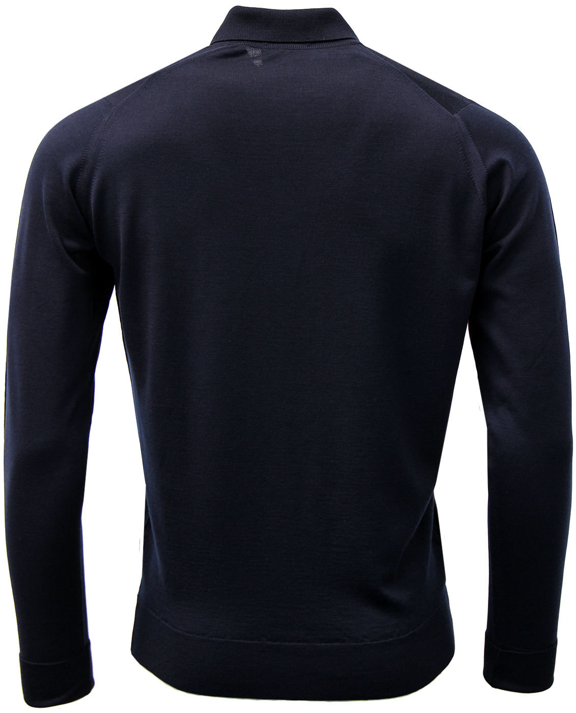 JOHN SMEDLEY Dorset Retro 60s Mod Mens Knitted Polo in Midnight