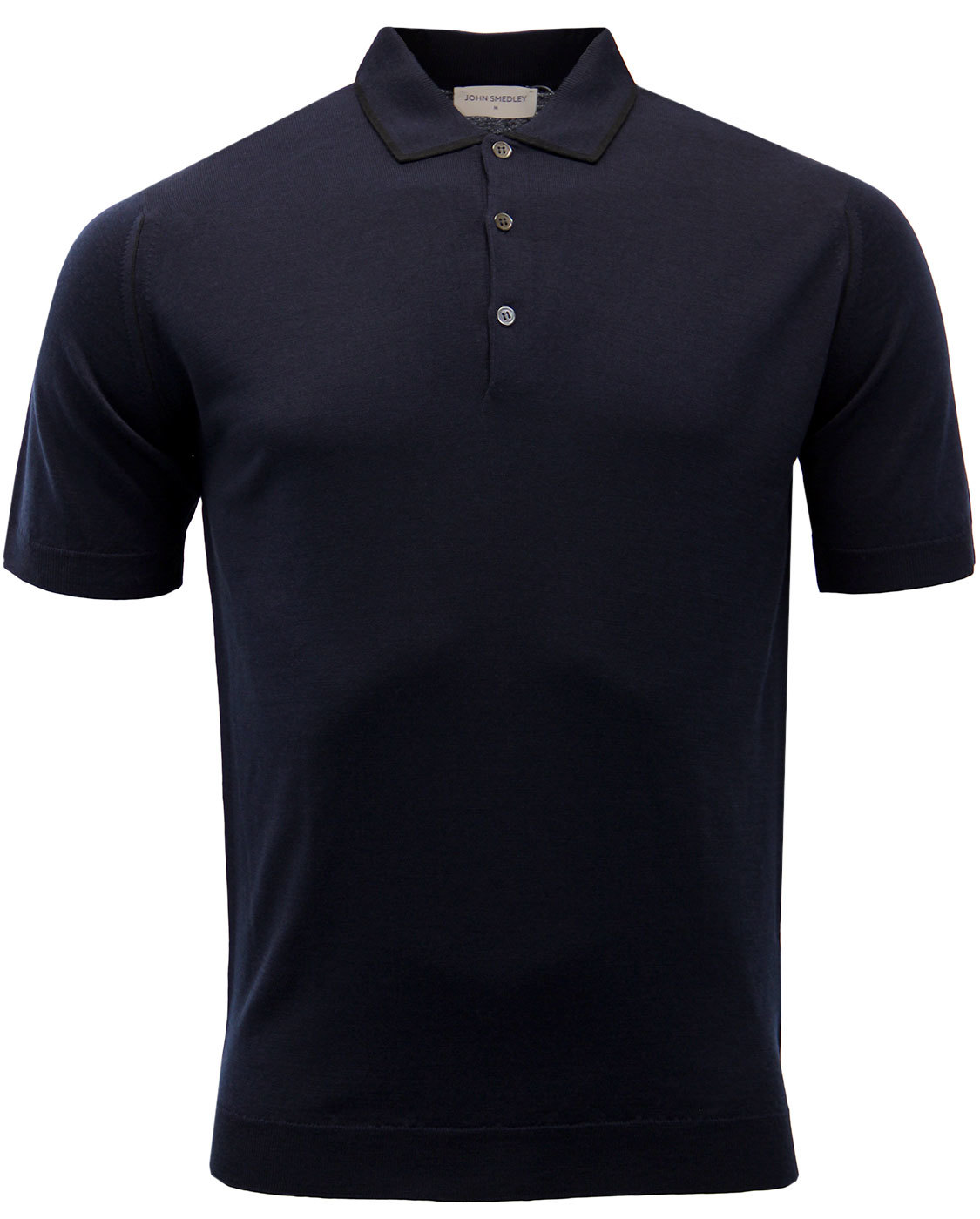 Lydgate JOHN SMEDLEY 60s Mod Midnight Tipped Polo