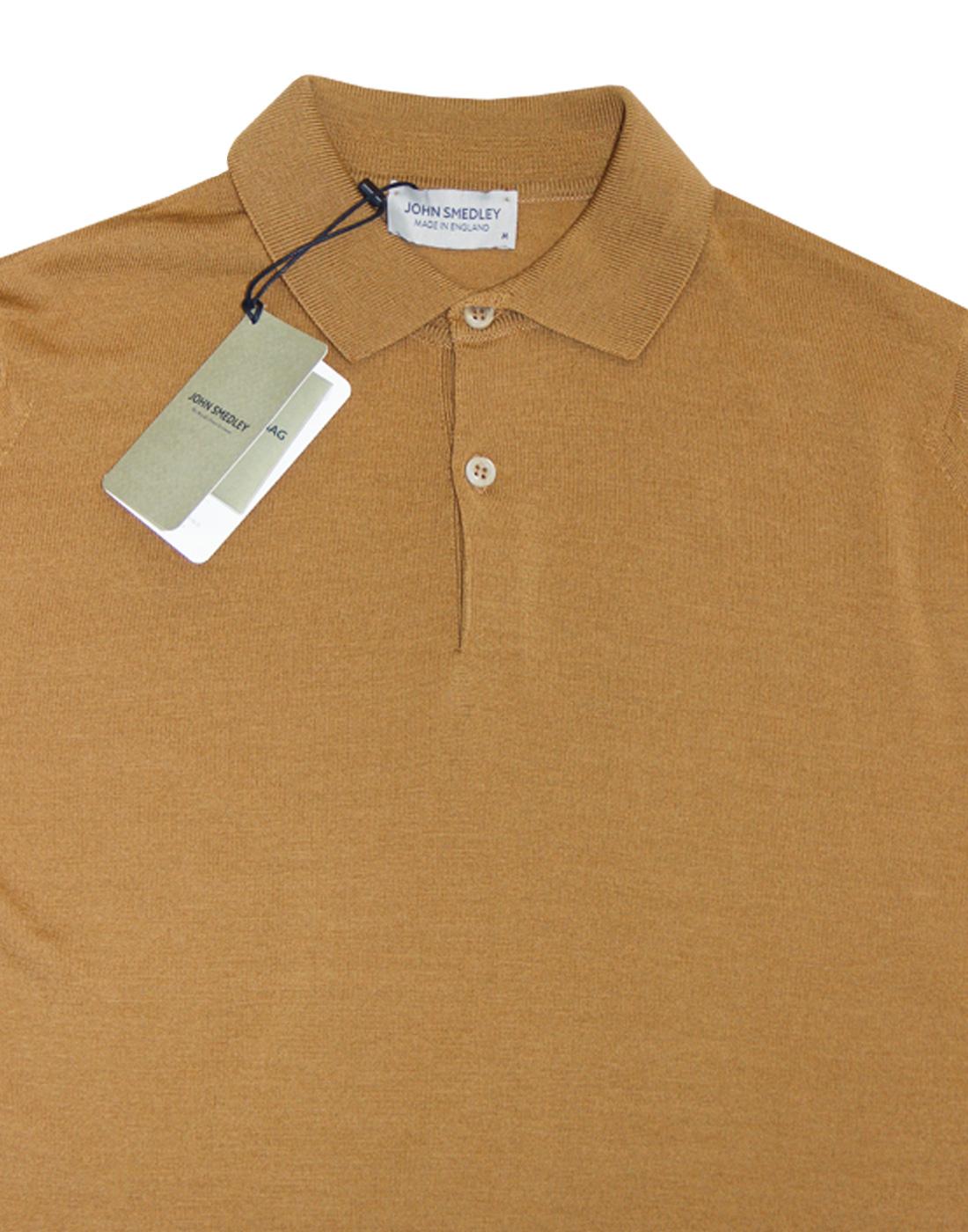 FRED PERRY × JOHN SMEDLEY short sleeve knit Size: M Brown