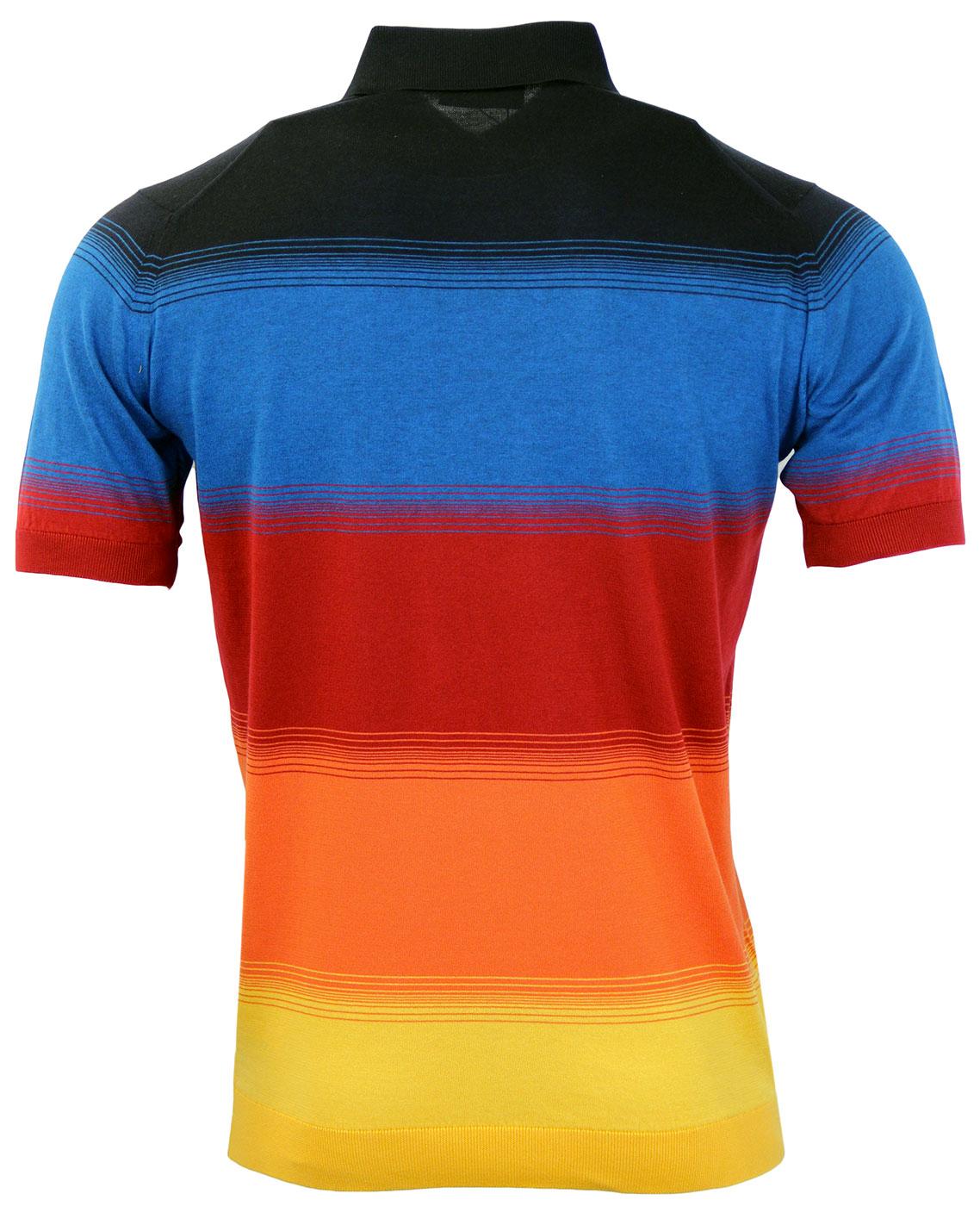JOHN SMEDLEY Albatross Retro Mod Engineered Block Stripe Polo