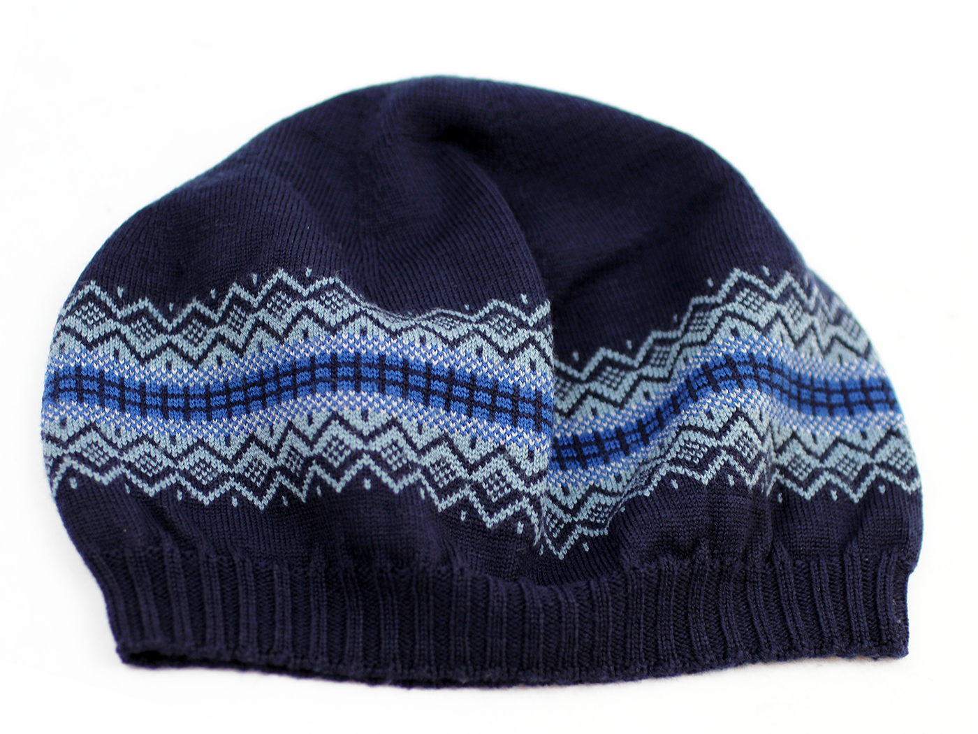 Hamble JOHN SMEDLEY Retro Fairisle Knitted Hat 