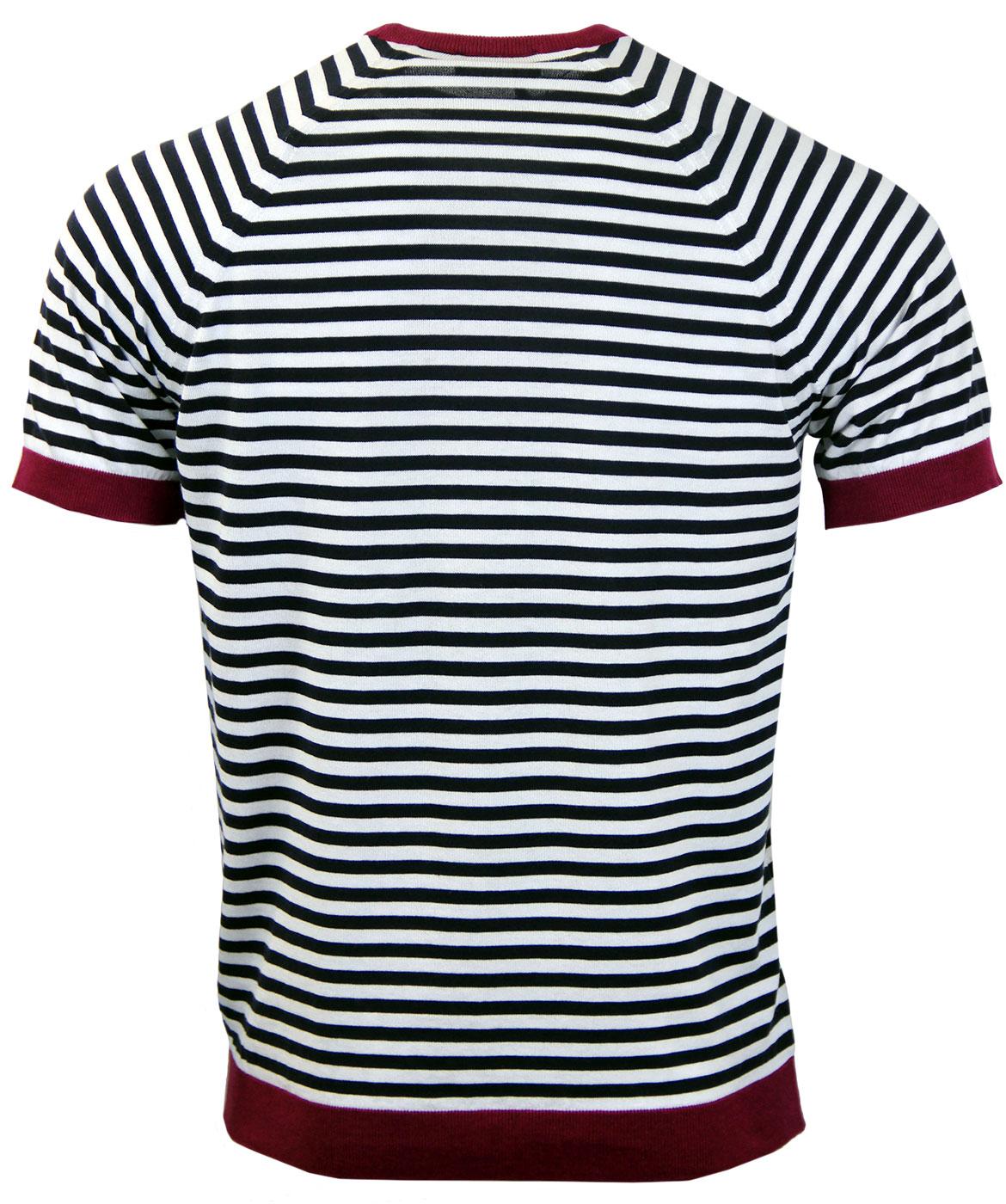 新品 JOHN SMEDLEY EDDY STRIPED RAGLAN コットン ファッション