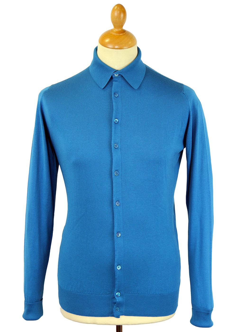 Seth JOHN SMEDLEY Retro Mod Knitted Cotton Shirt T