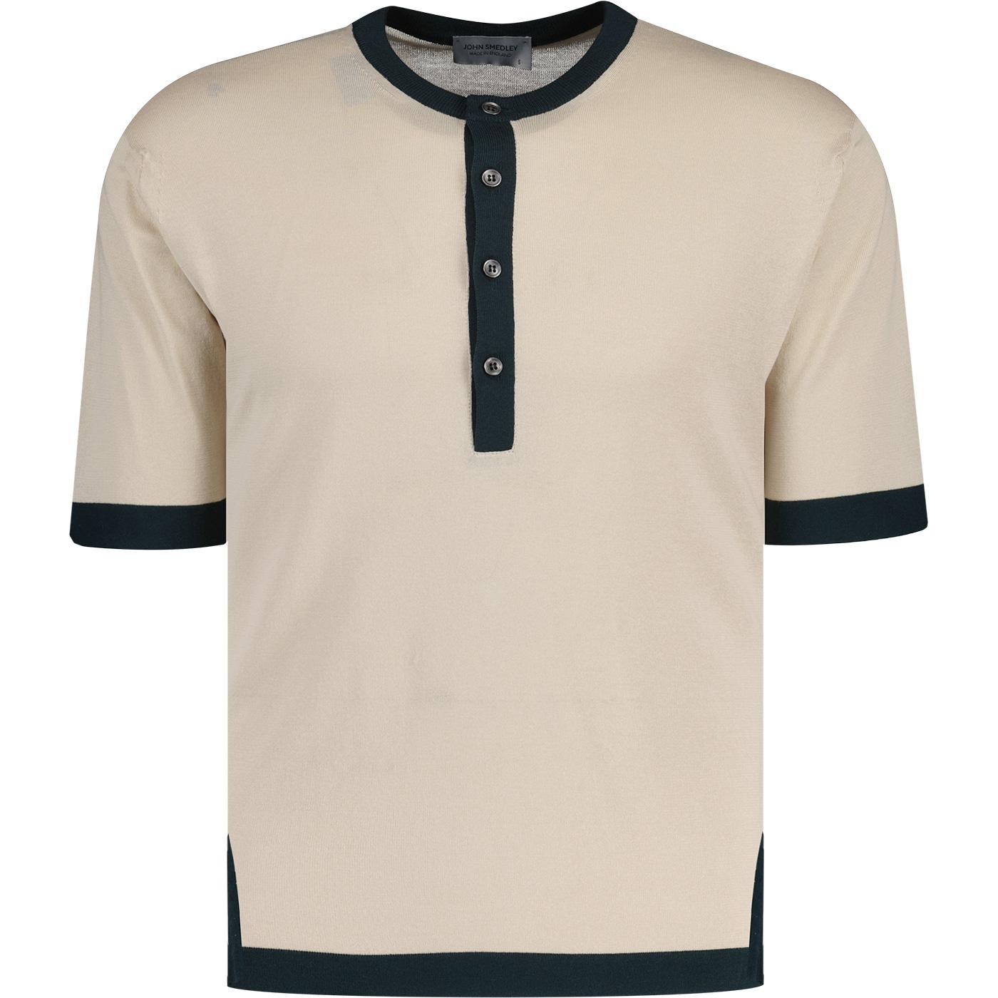 Egan John Smedley Fine Gauge Knit Henley T-shirt A