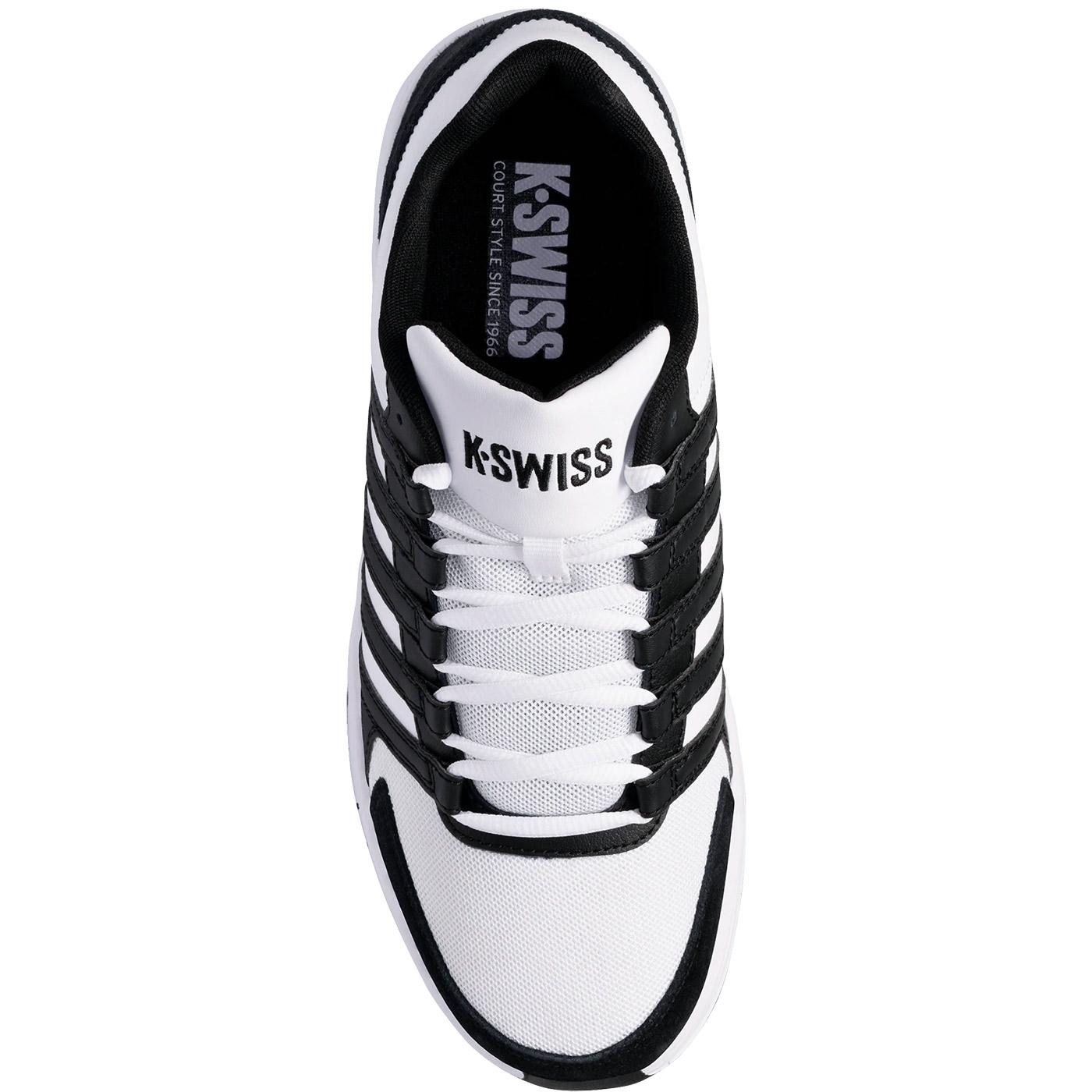 Vista K Swiss Retro Layered Panel Trainers In Whiteblack