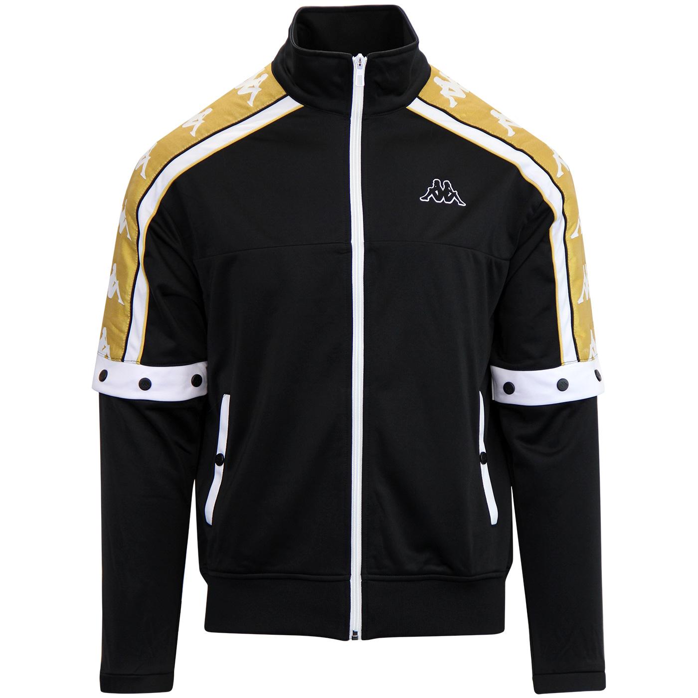 black and gold kappa track jacket