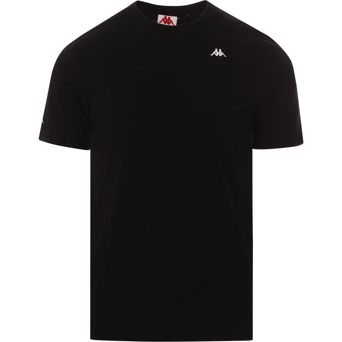 KAPPA Authentic Taylor Retro Embroidered Logo Tee in Black