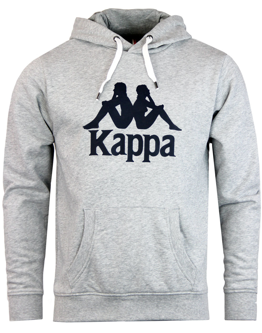 KAPPA Loftus Retro 1970s Indie Omni Logo Hooded Sweatshirt Grey