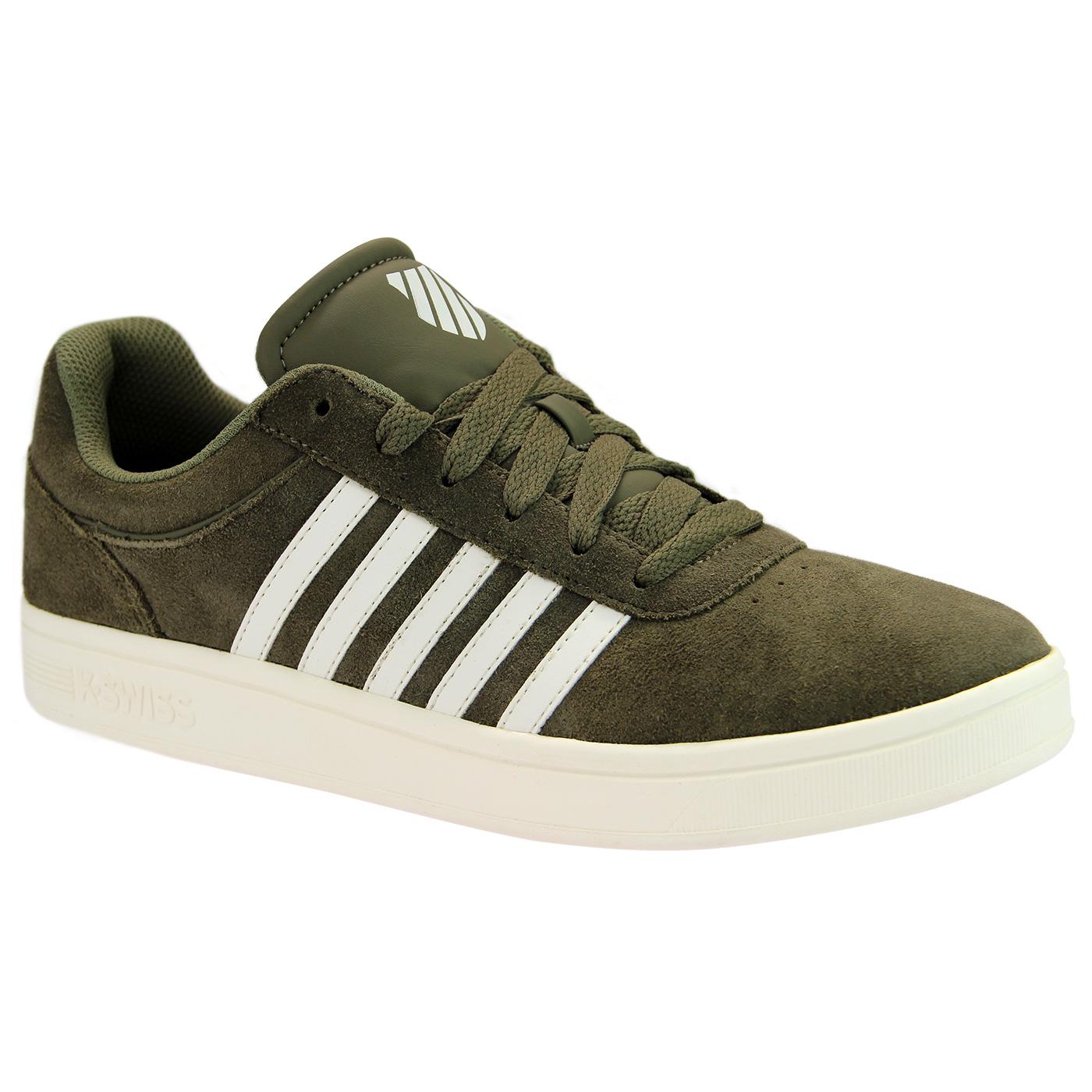 K-SWISS 'Court Cheswick' Suede 70s Tennis Trainers in Olive