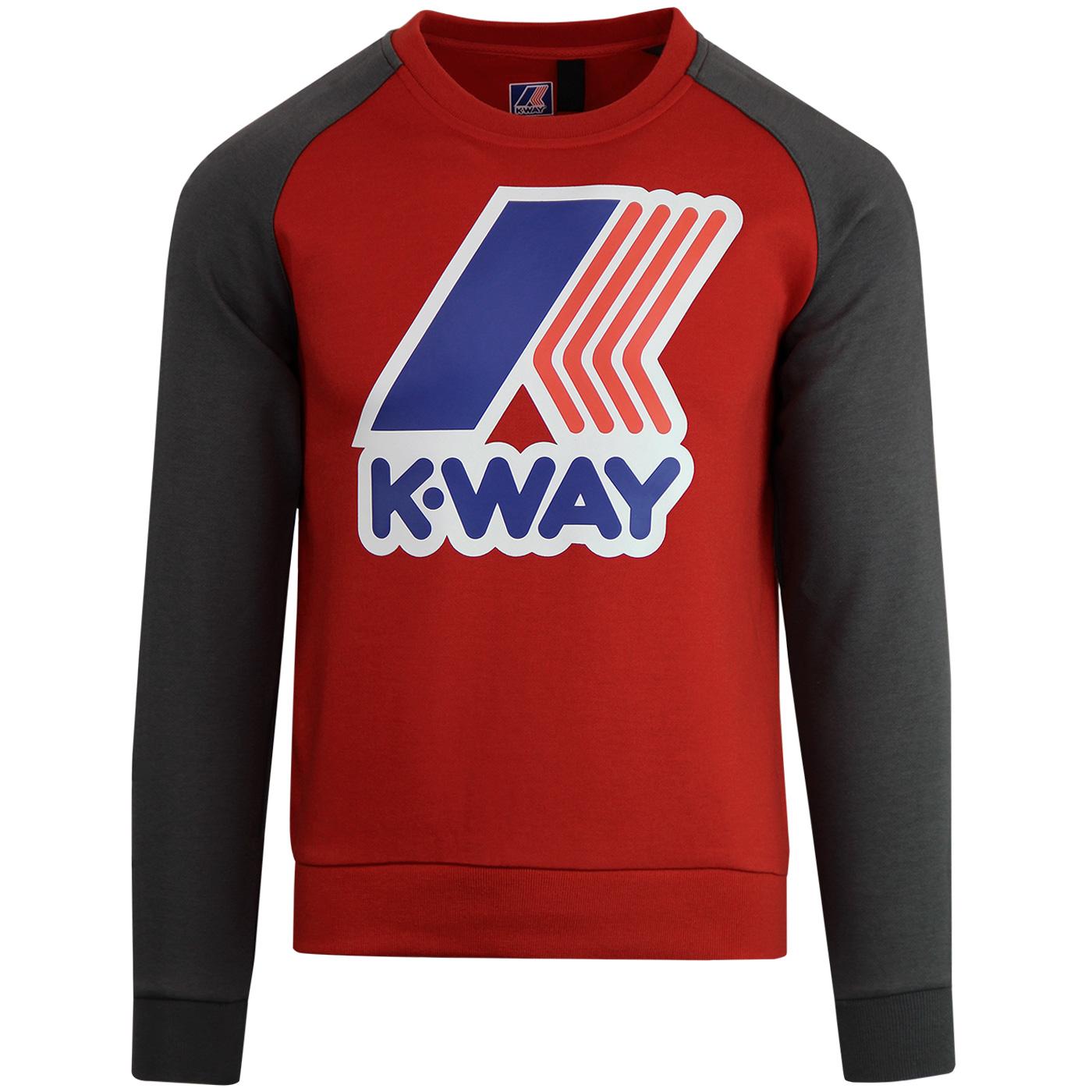 Le Vrai Floyd K-WAY Retro 80s Logo Sweatshirt RED