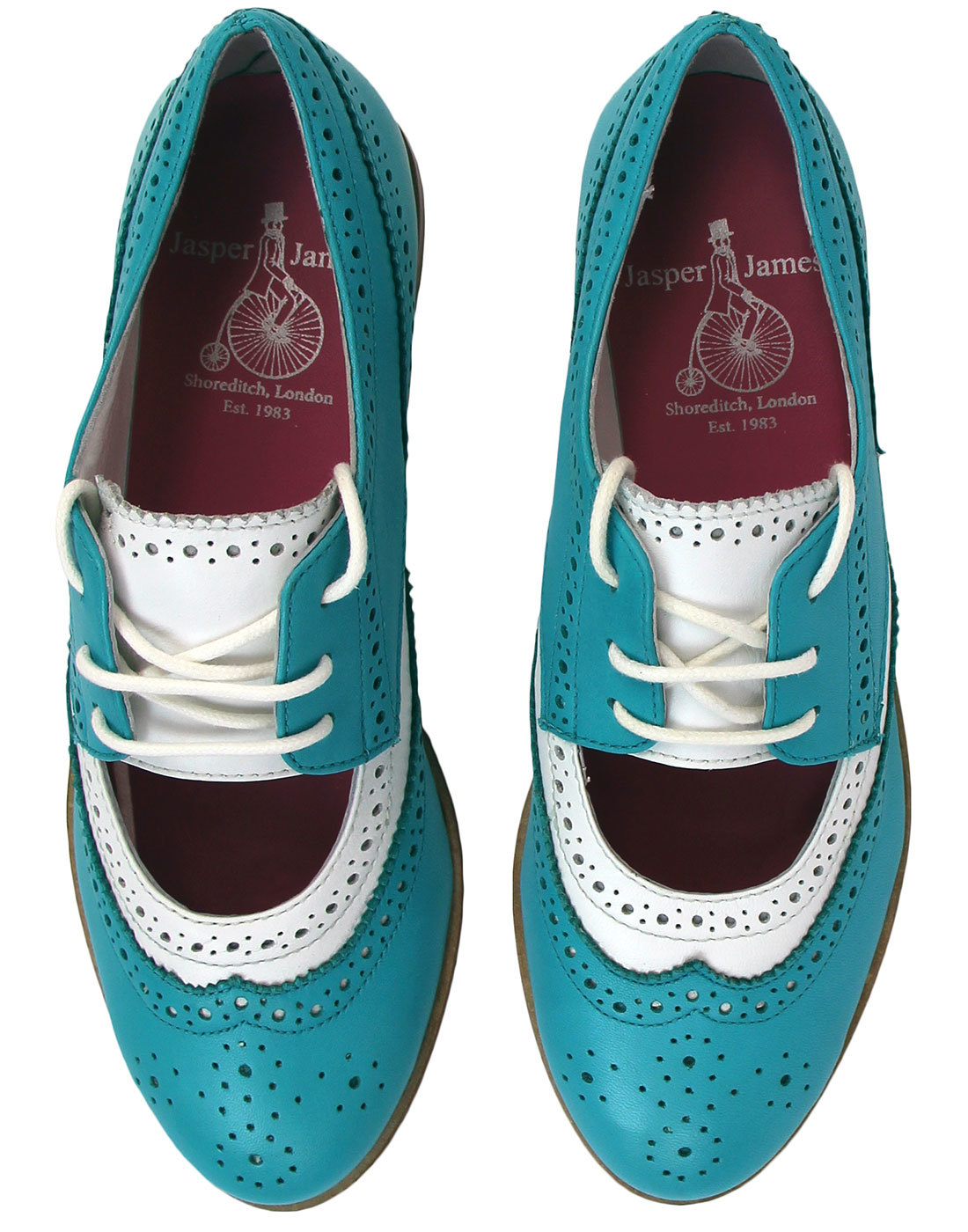 turquoise brogues