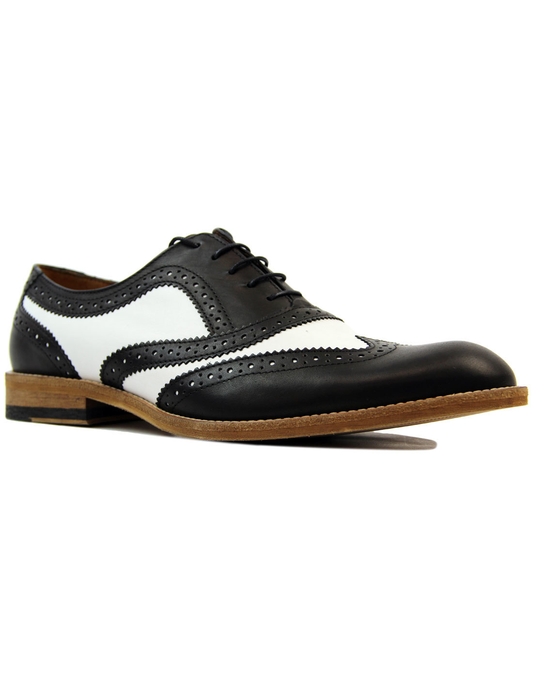 LACUZZO 1960s Mod Two Tone Oxford Brogue Shoes