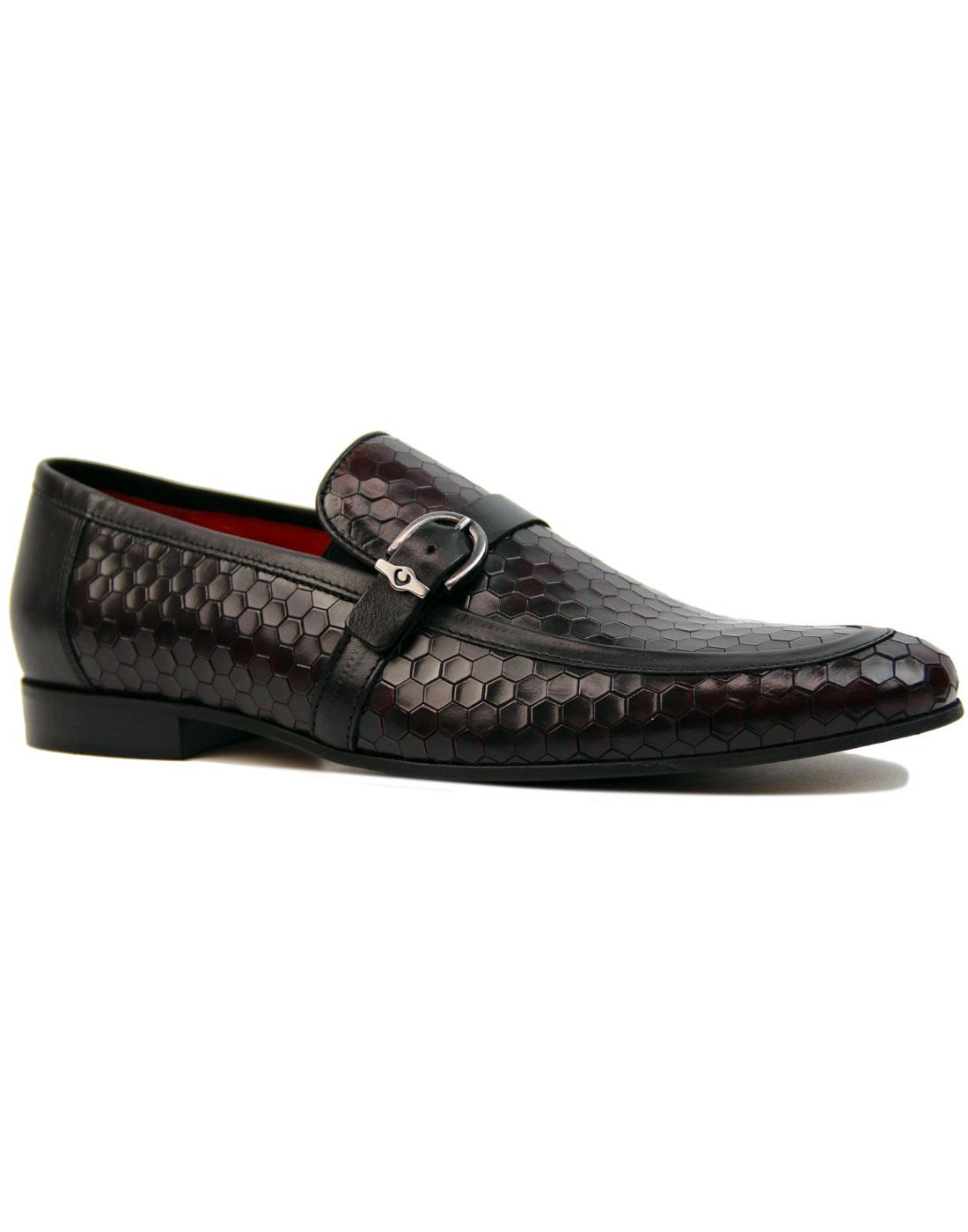 Lane LACUZZO Mod Honeycomb Leather 2 Tone Loafers