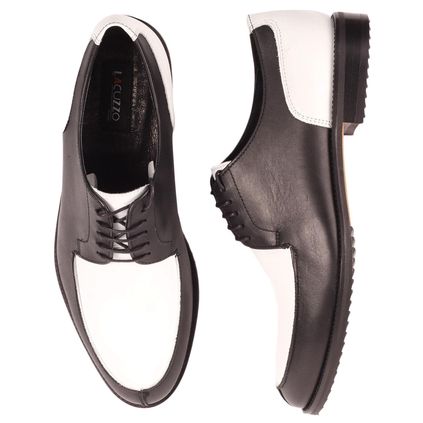 LACUZZO Mod Two Tone Leather Jam Shoes 