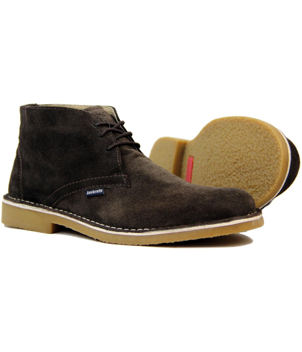 Mens Lambretta Carnaby Classic Suede MOD SKA Lace Up Desert Boots Sizes 6 to 12