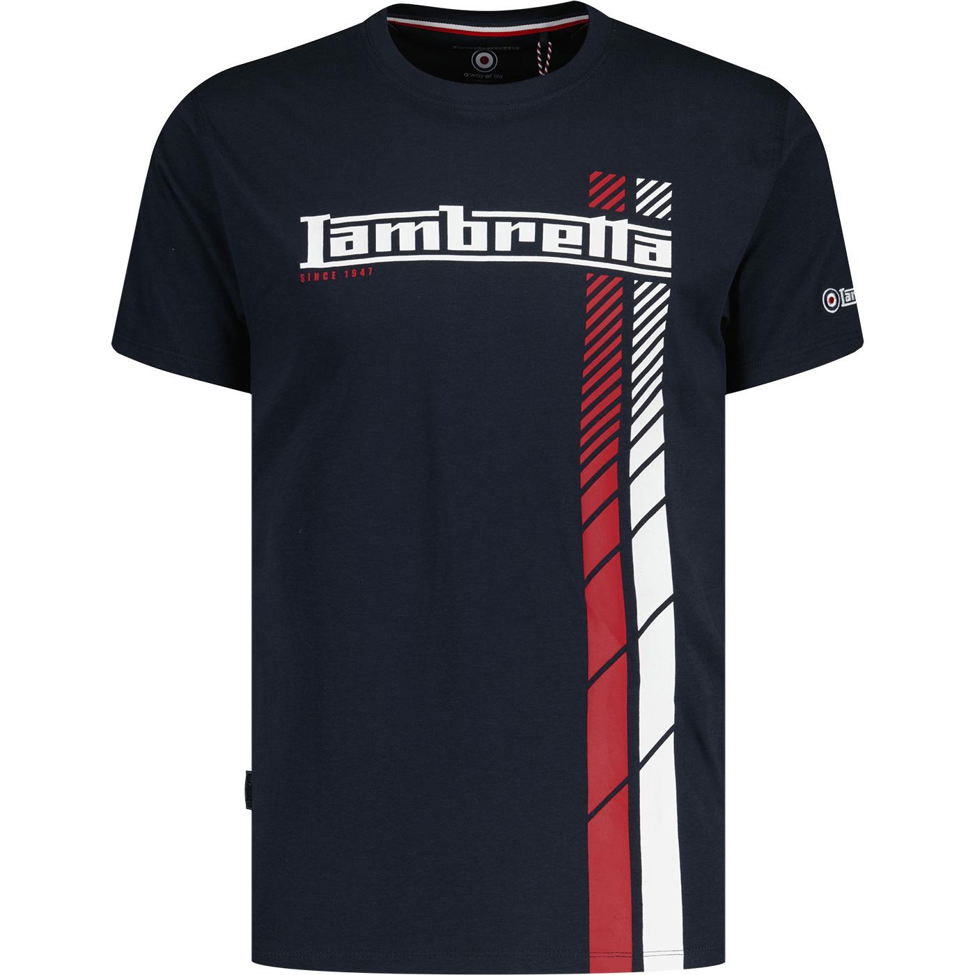 Lambretta 60s Fade Racing Stripe Scooter Tee N