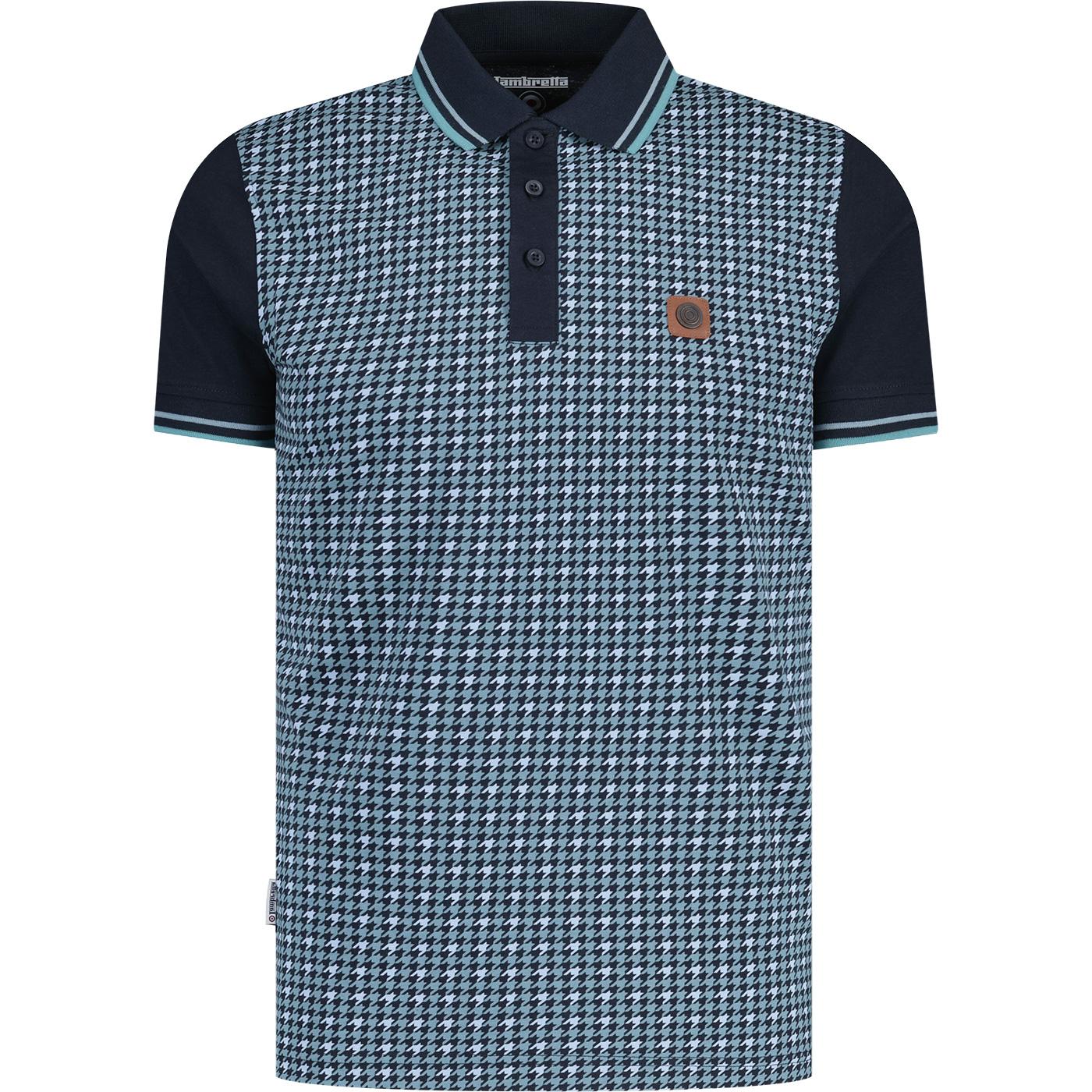 Lambretta Clothing Twin Tipped Houndstooth Polo N