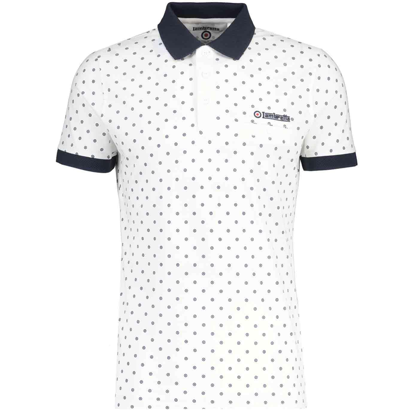 Lambretta Retro Mod Target Pique Polo Shirt (W/N)