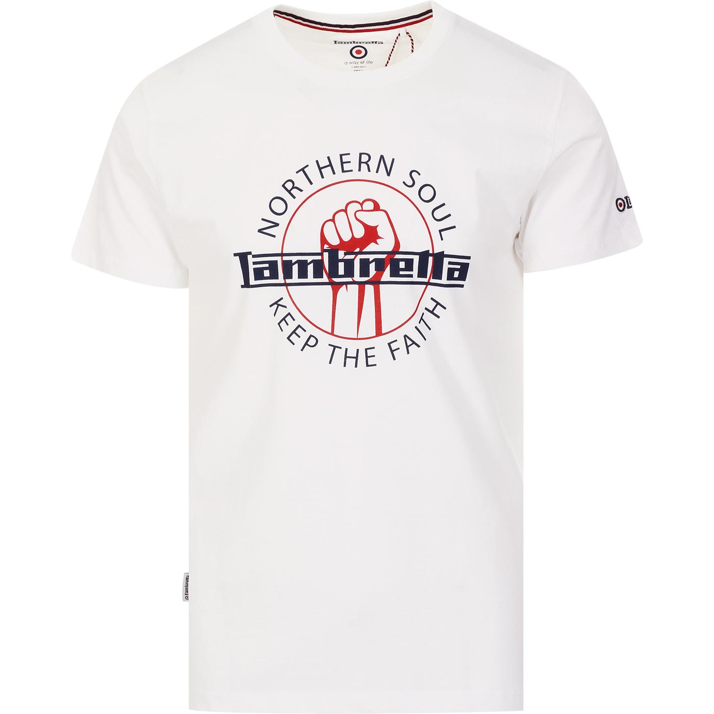 LAMBRETTA Keep The Faith Northern Soul Fist Tee W