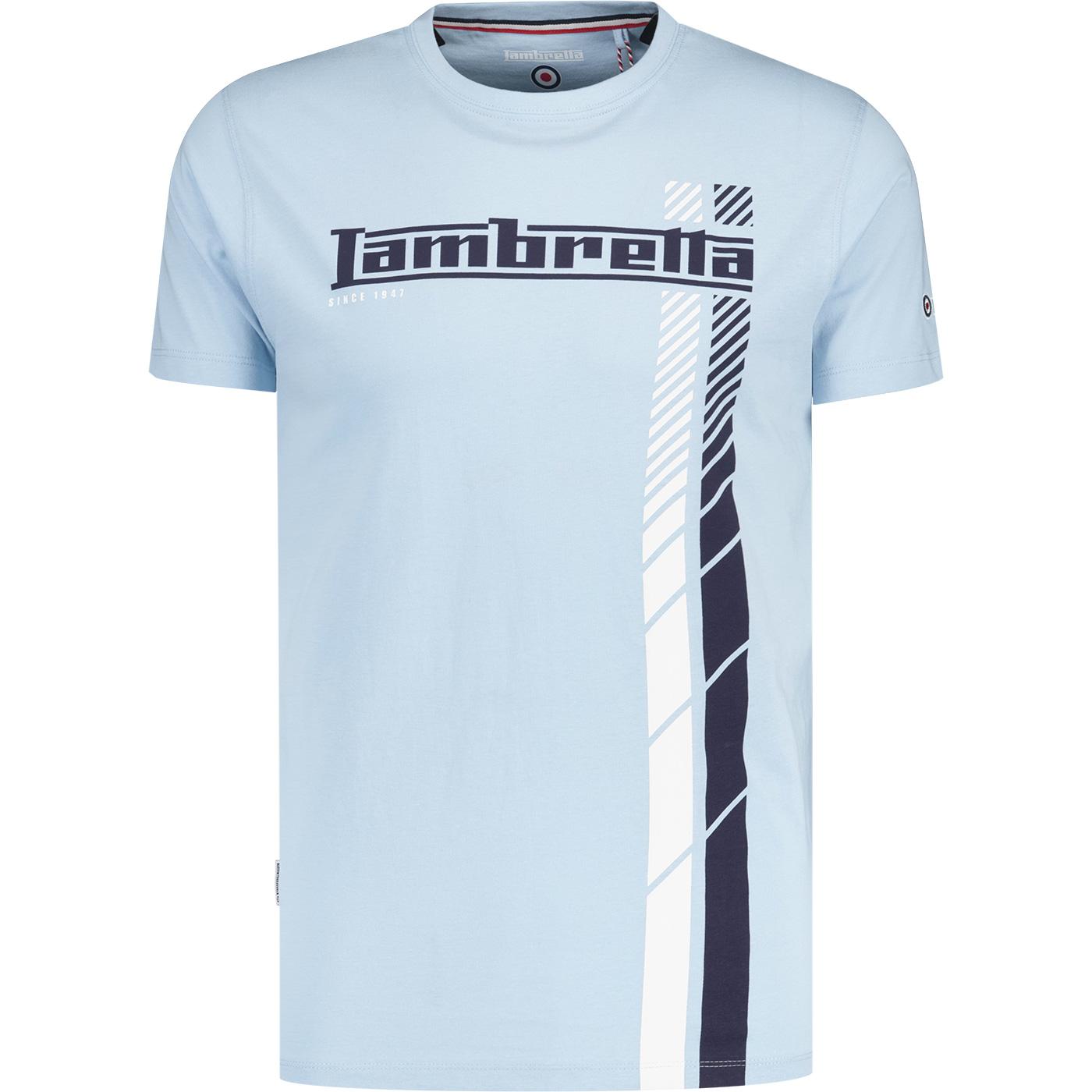 Lambretta 60s Fade Racing Stripe Scooter Tee S