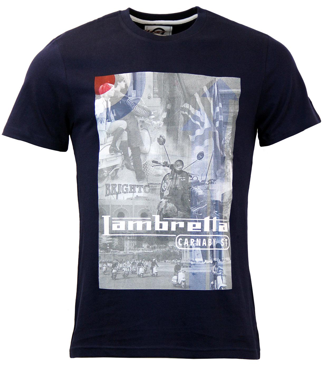 LAMBRETTA Mod Carnaby St Photo Print T-Shirt