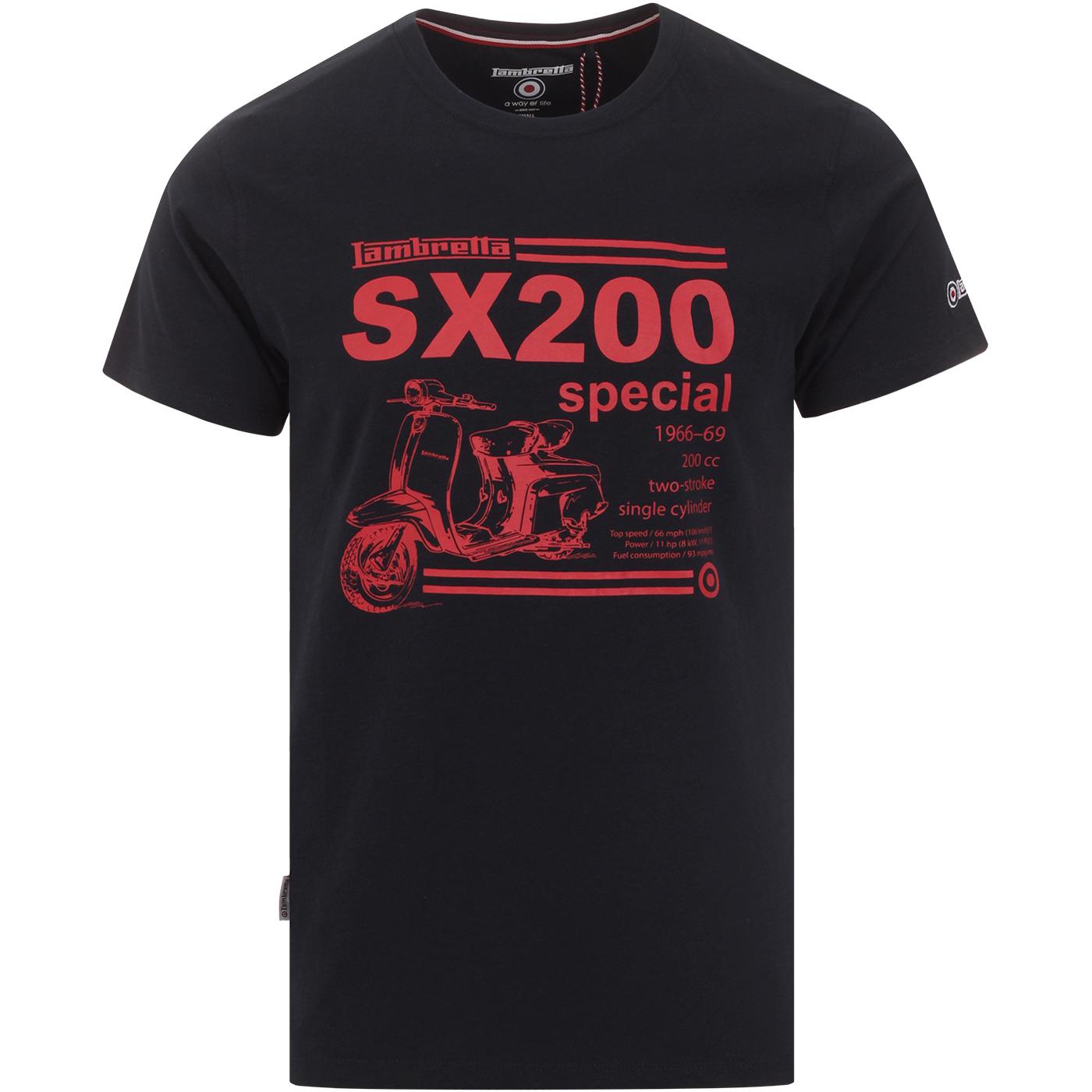 LAMBRETTA SX200 Scooter Graphics Mod T-Shirt