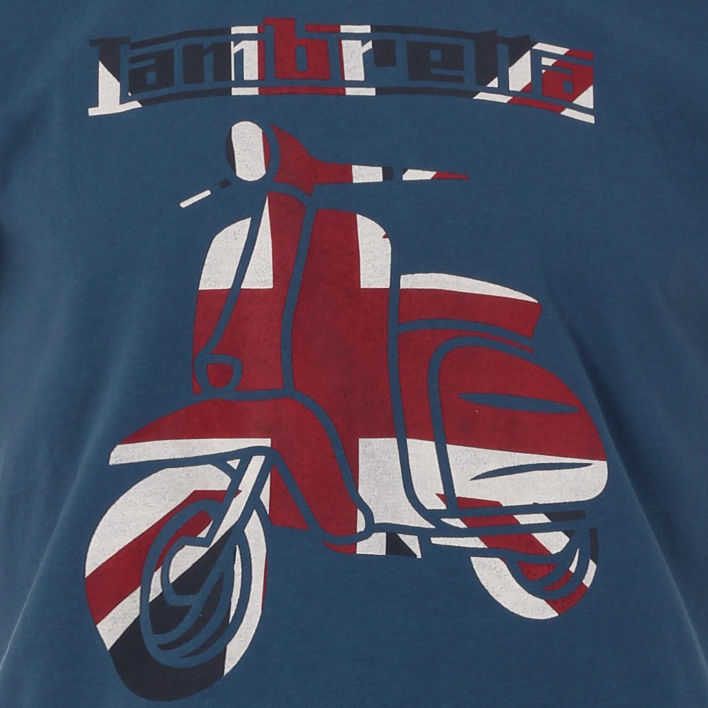 Placa De Estaño Modelo Union Jack Scooter Crema Lambretta