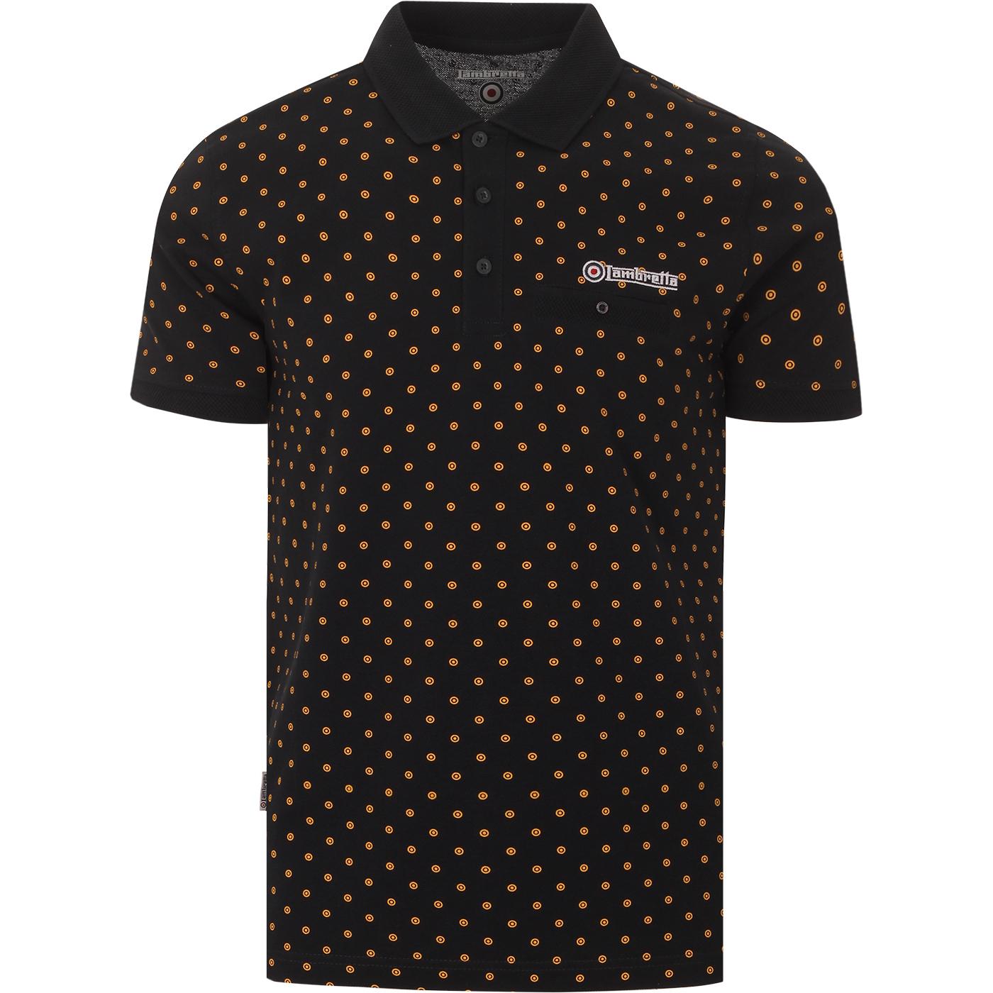 LAMBRETTA Men's Mini Mod Target Print Polo Top 