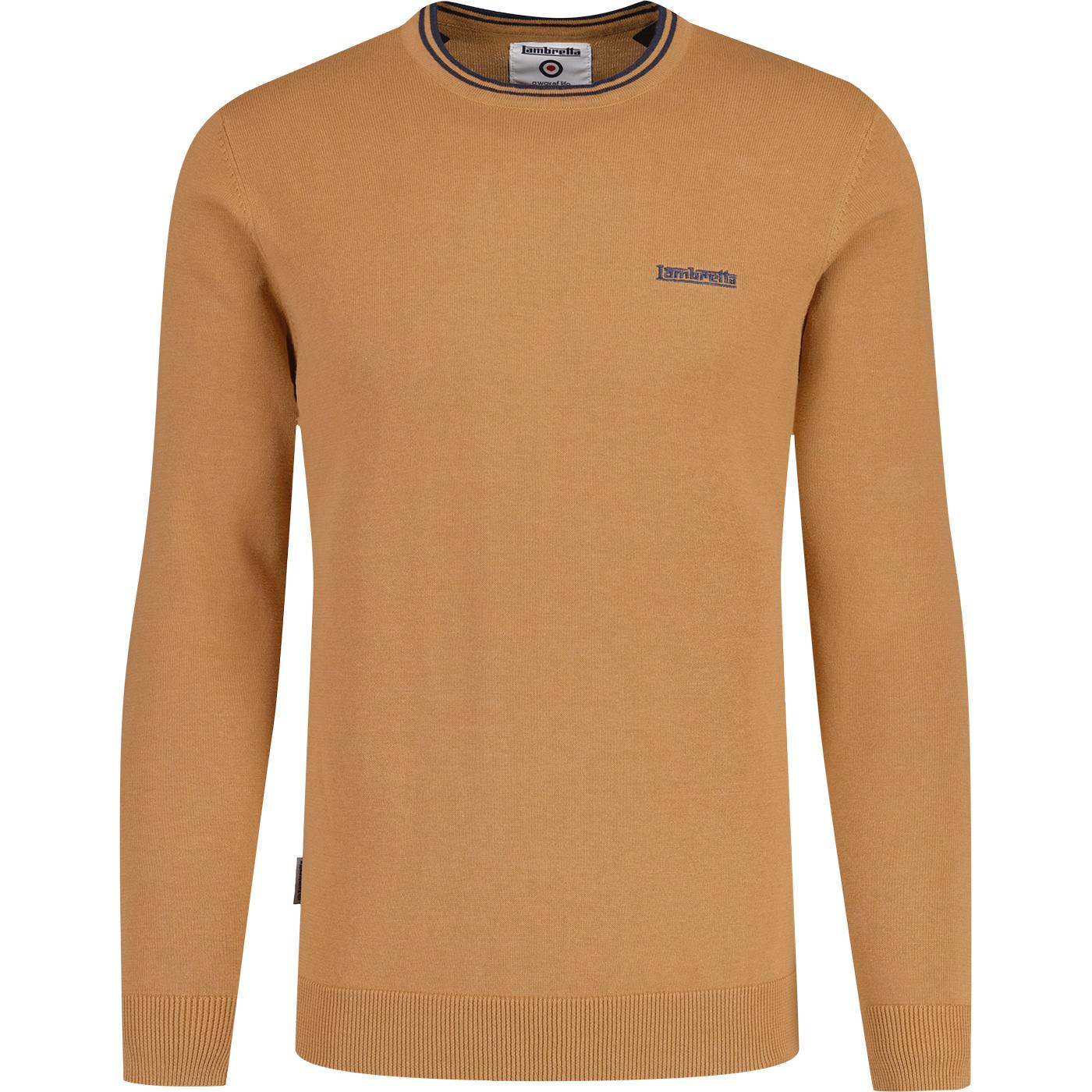 Lambretta Retro Mod Tipped Crew Neck Jumper (T/N)