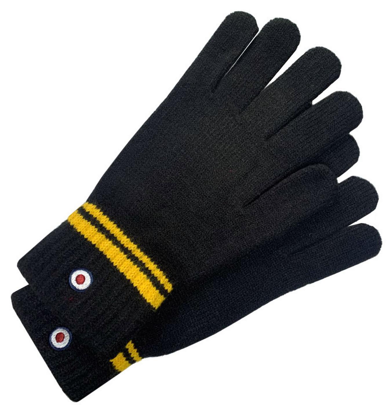 LAMBRETTA Mod Target Logo Knitted Gloves BLACK