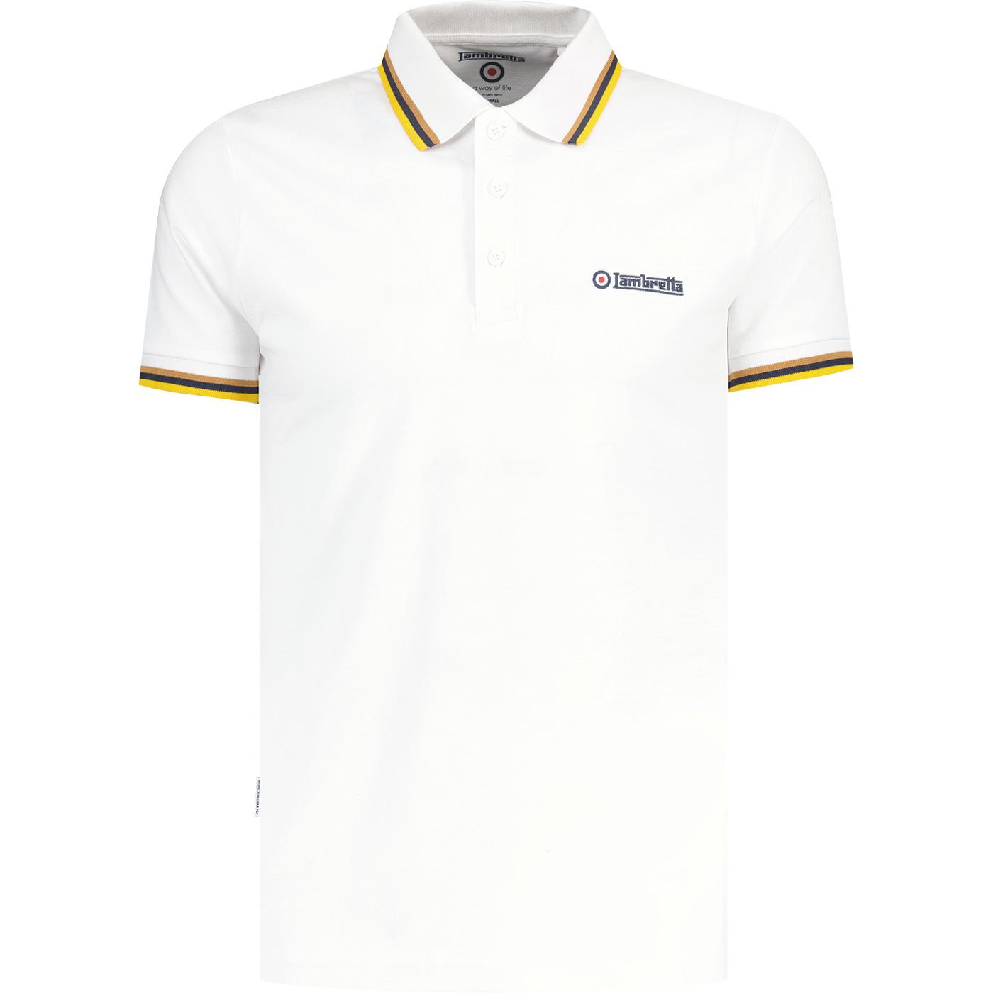 Lambretta Retro Mod Triple Tipped Polo Shirt W/T