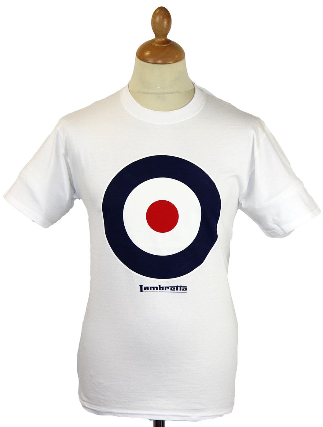 Target LAMBRETTA Classic Retro Mod T-Shirt (White)