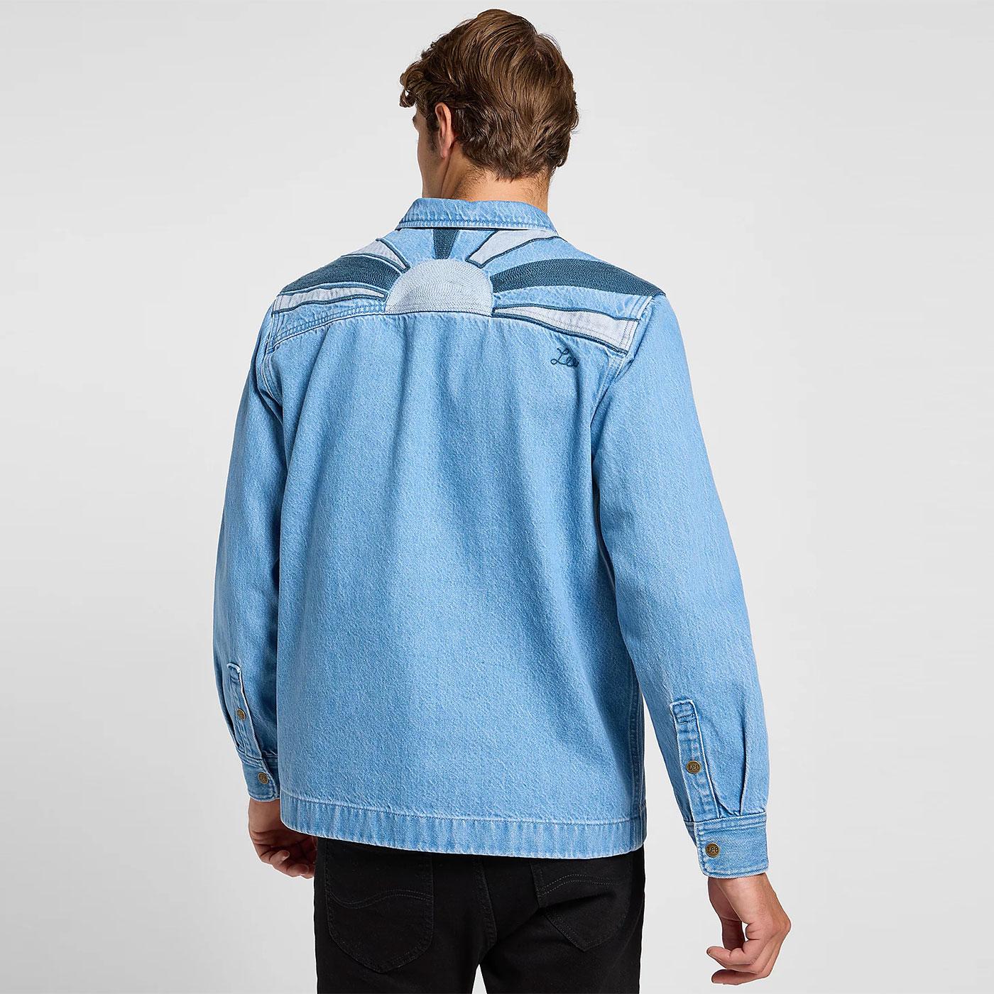 Lee Jeans Two Packet Sunset Motif Denim Overshirt