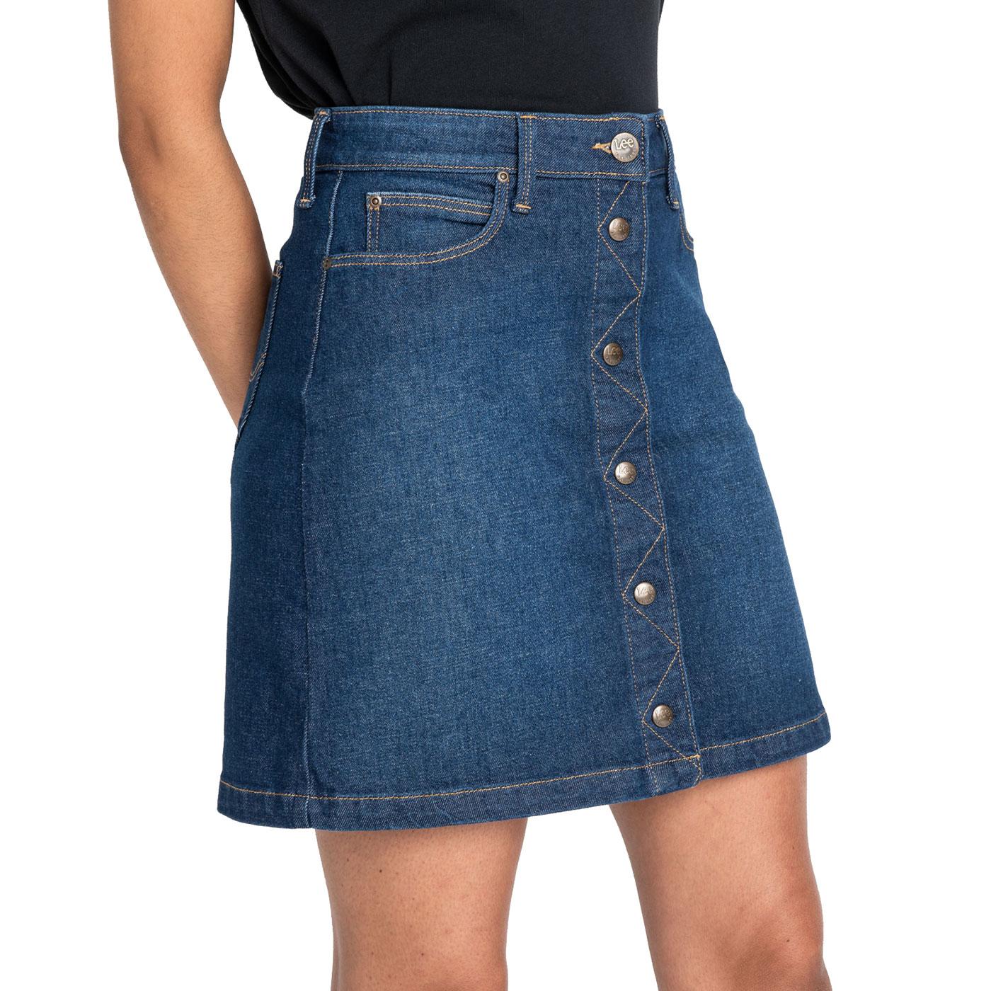 LEE JEANS Women's Retro Denim A-Line Skirt DG