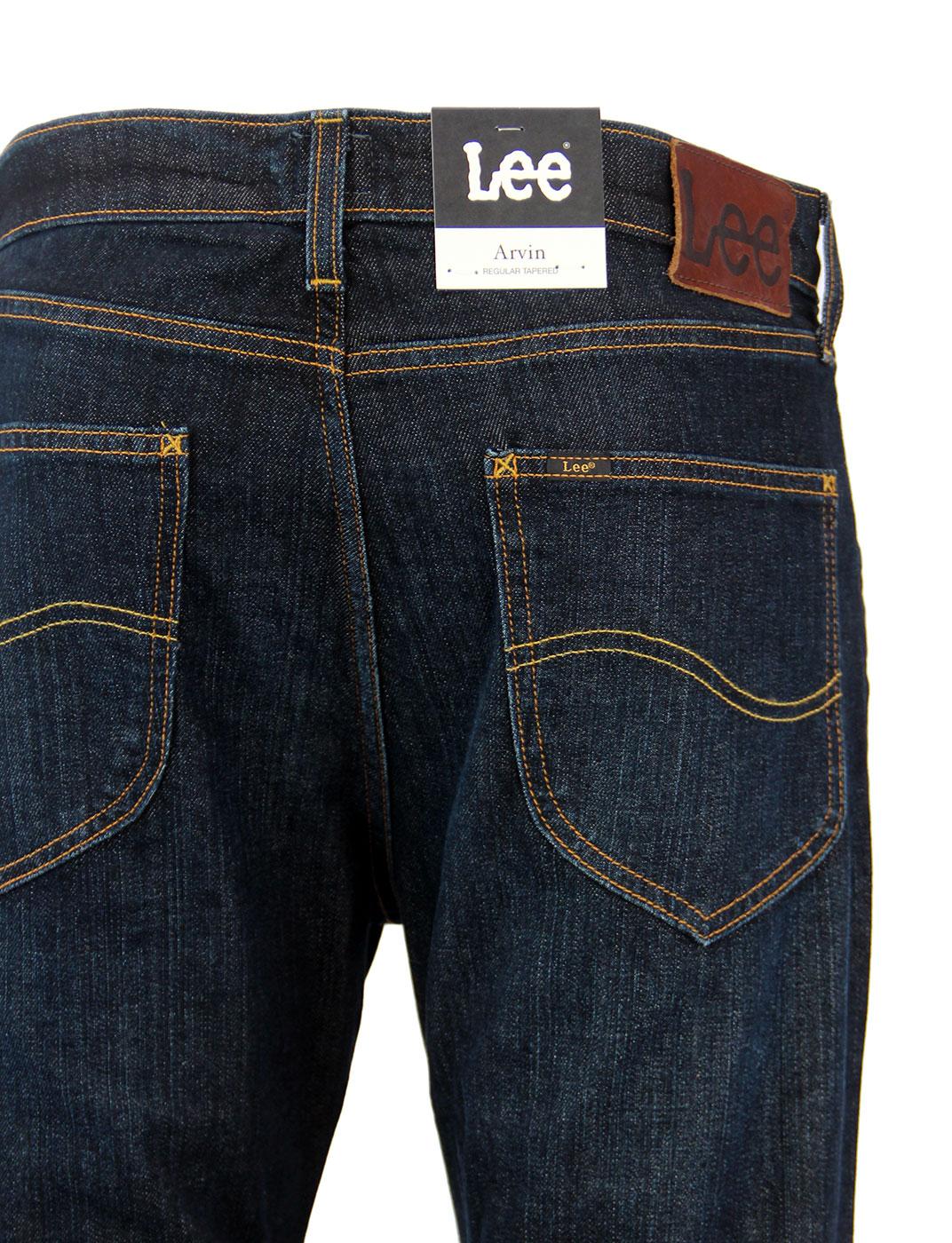 Arvin LEE Retro Mod Regular Tapered Denim Jeans in Deep Sea