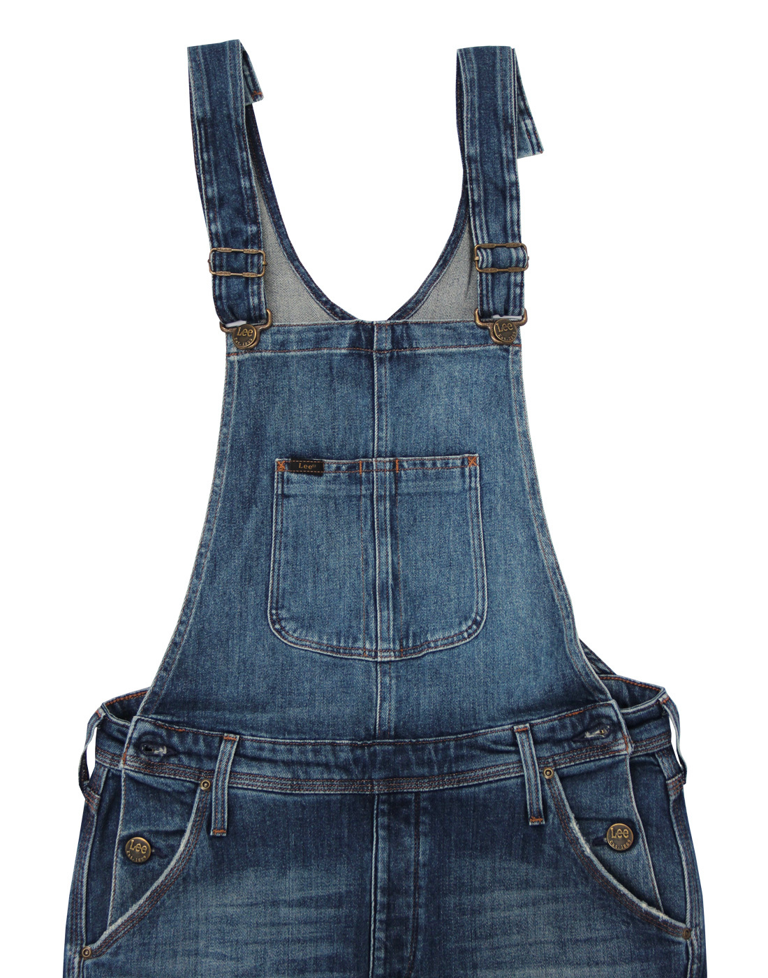 LEE Women's Retro 1970s Chelsea Aged Relaxed Bib Dungarees