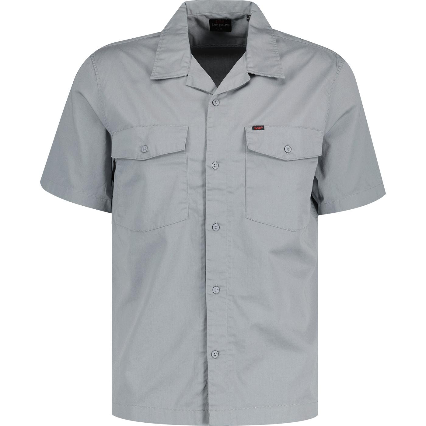 Chetopa Lee Retro Cotton Twill Shirt (New Gray)