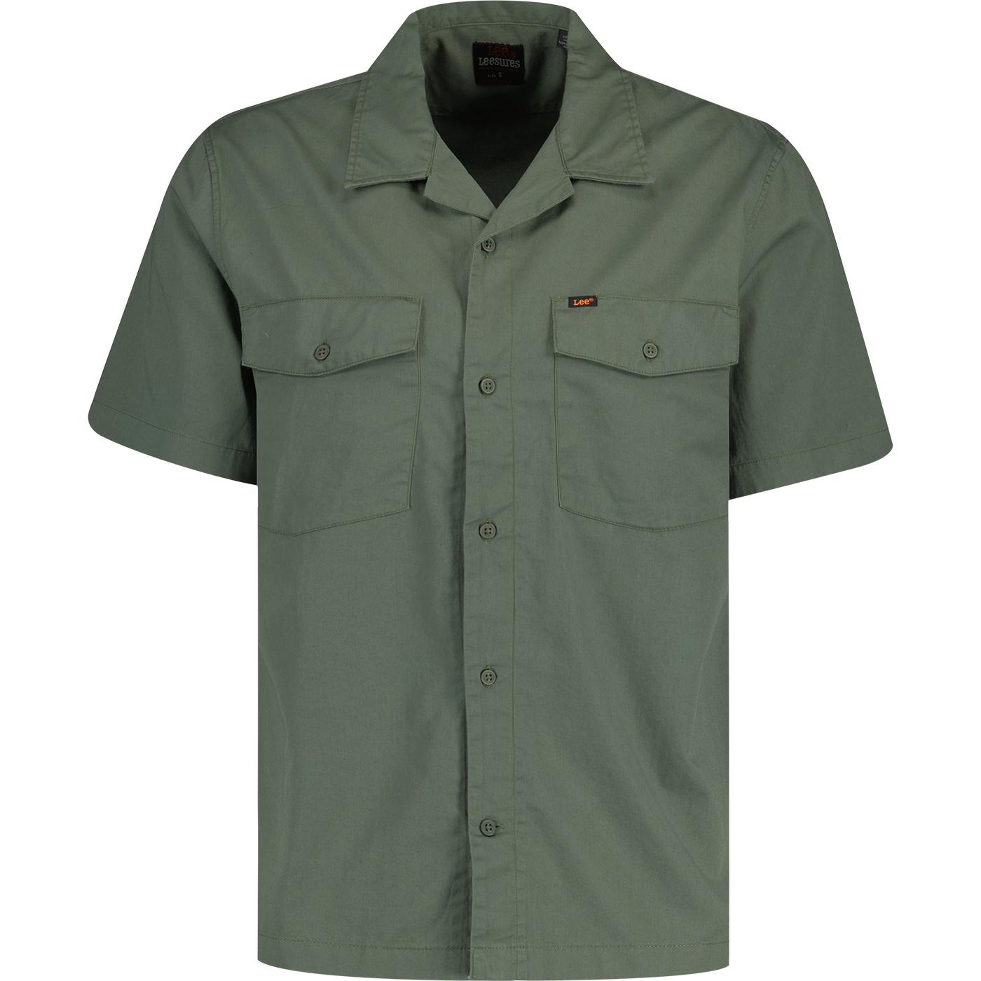 Chetopa Lee Retro Cotton Twill Shirt (Fort Green)