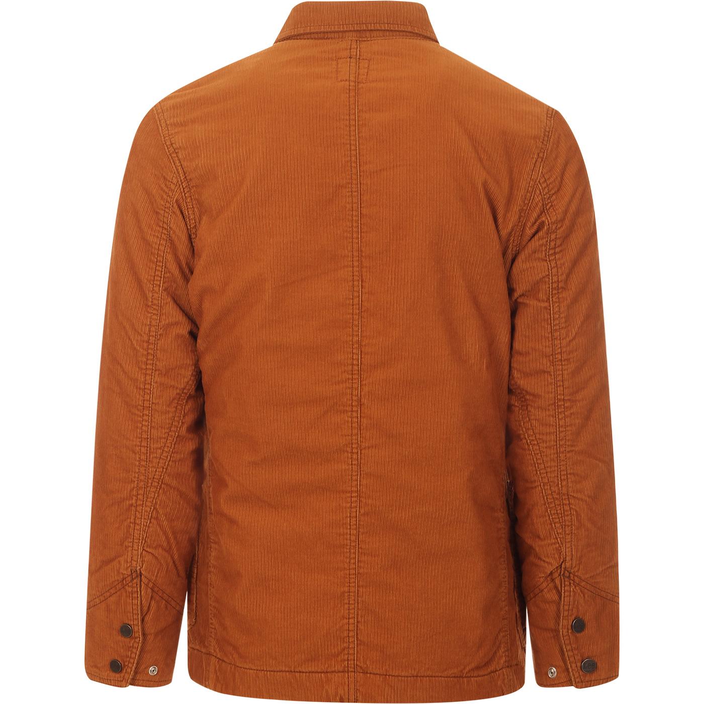 LEE Retro 70s Winter Cord Quilted Loco Jacket in Tan