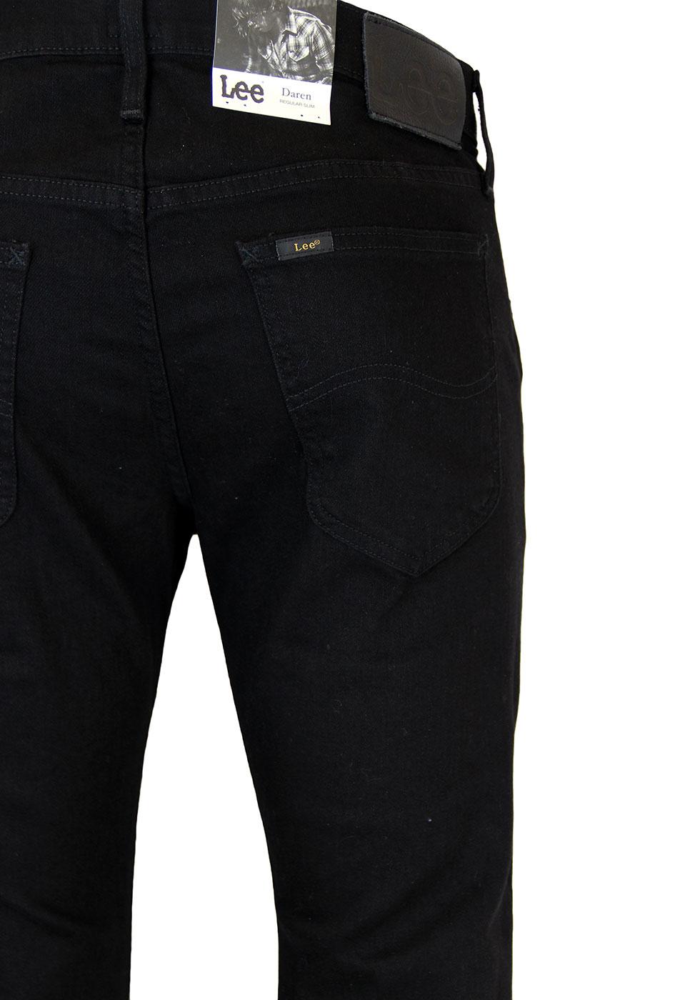 LEE Daren Retro Mod Regular Waist Slim Leg Black Denim Jeans
