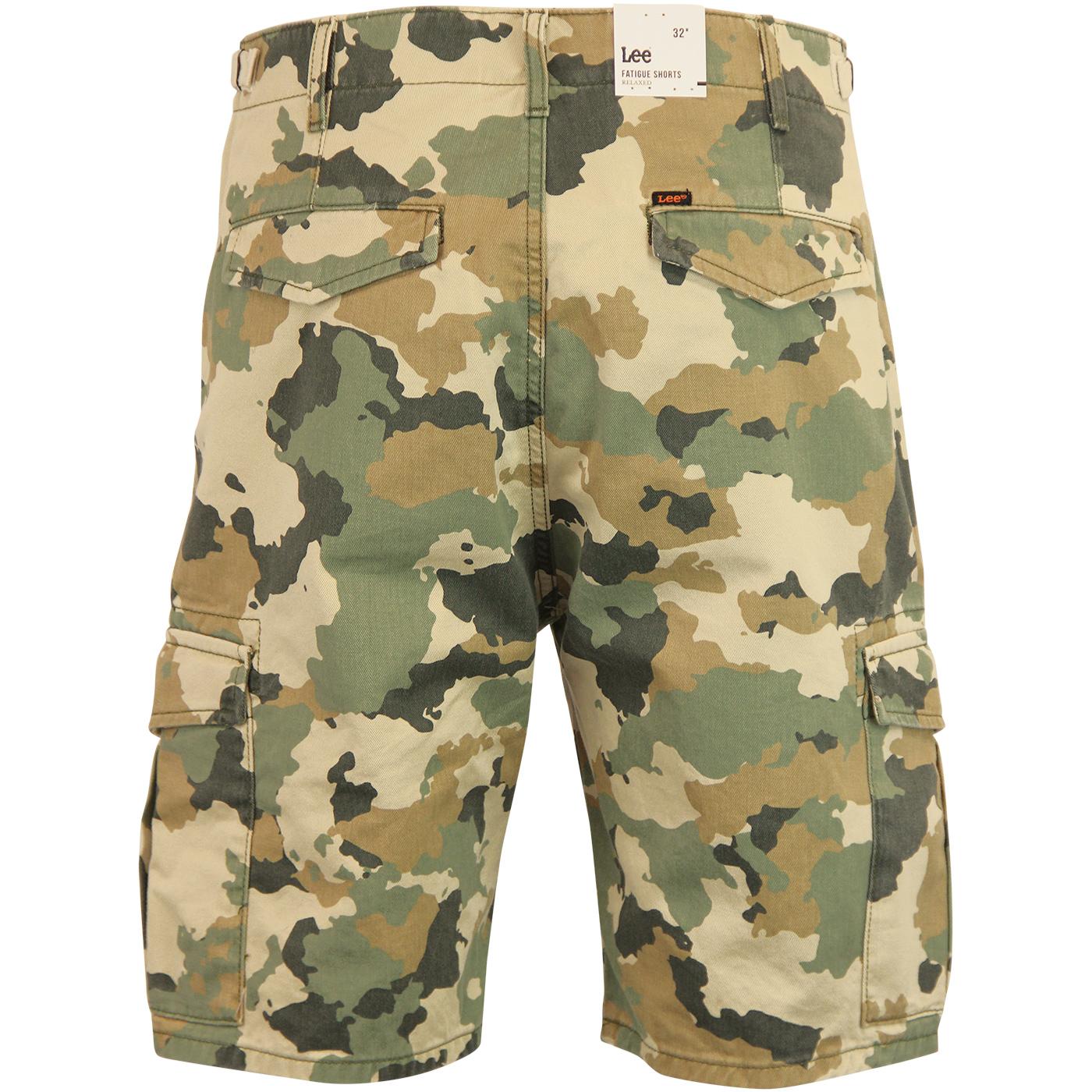 LEE JEANS Men's Retro Military Fatigue Shorts in Camouflage