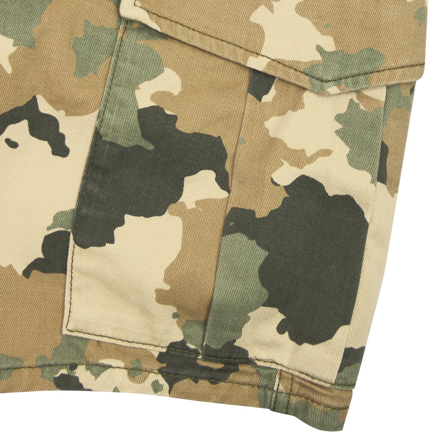 LEE JEANS Men's Retro Military Fatigue Shorts in Camouflage