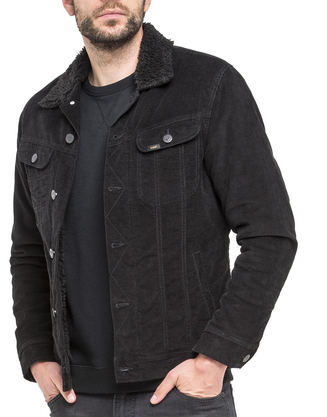 lee jean jacket with corduroy collar