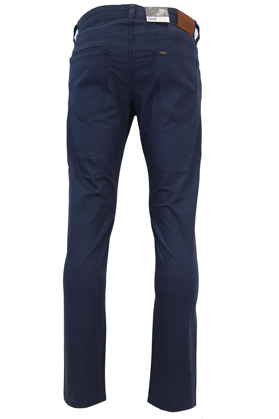 LEE Daren Retro 70s Mod Regular Slim Chino Trousers French Navy