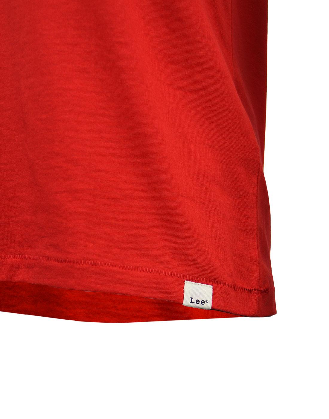 LEE Ultimate Tee Retro Indie Crew Neck T-Shirt in Red
