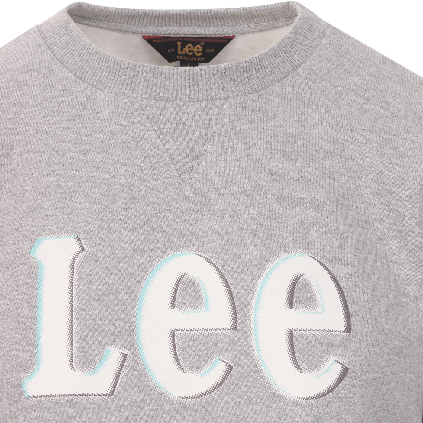 LEE JEANS Retro Regular Fit Crewneck Logo Sweatshirt Grey