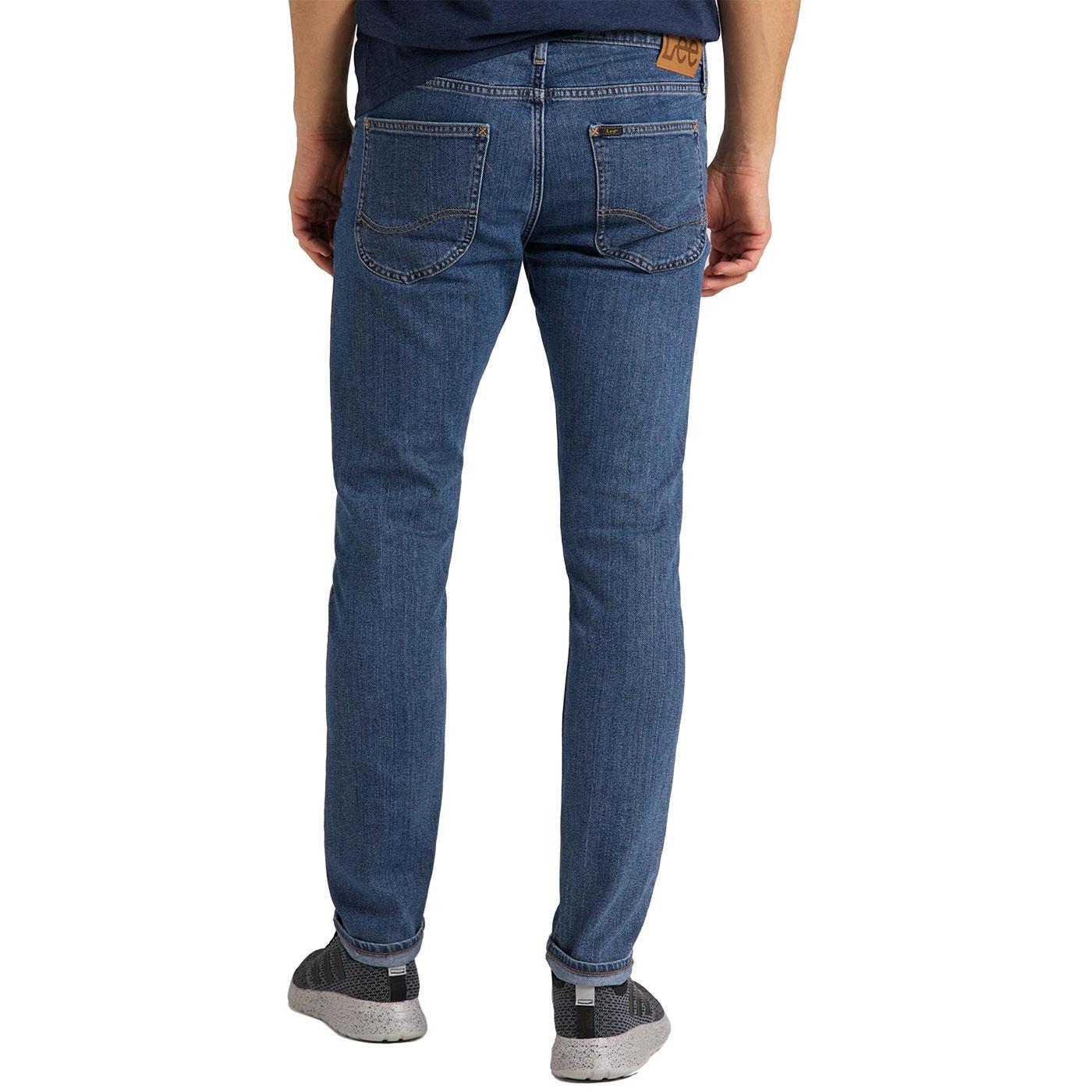 Luke LEE JEANS Retro Mod Slim Tapered Jeans in Mid Stone